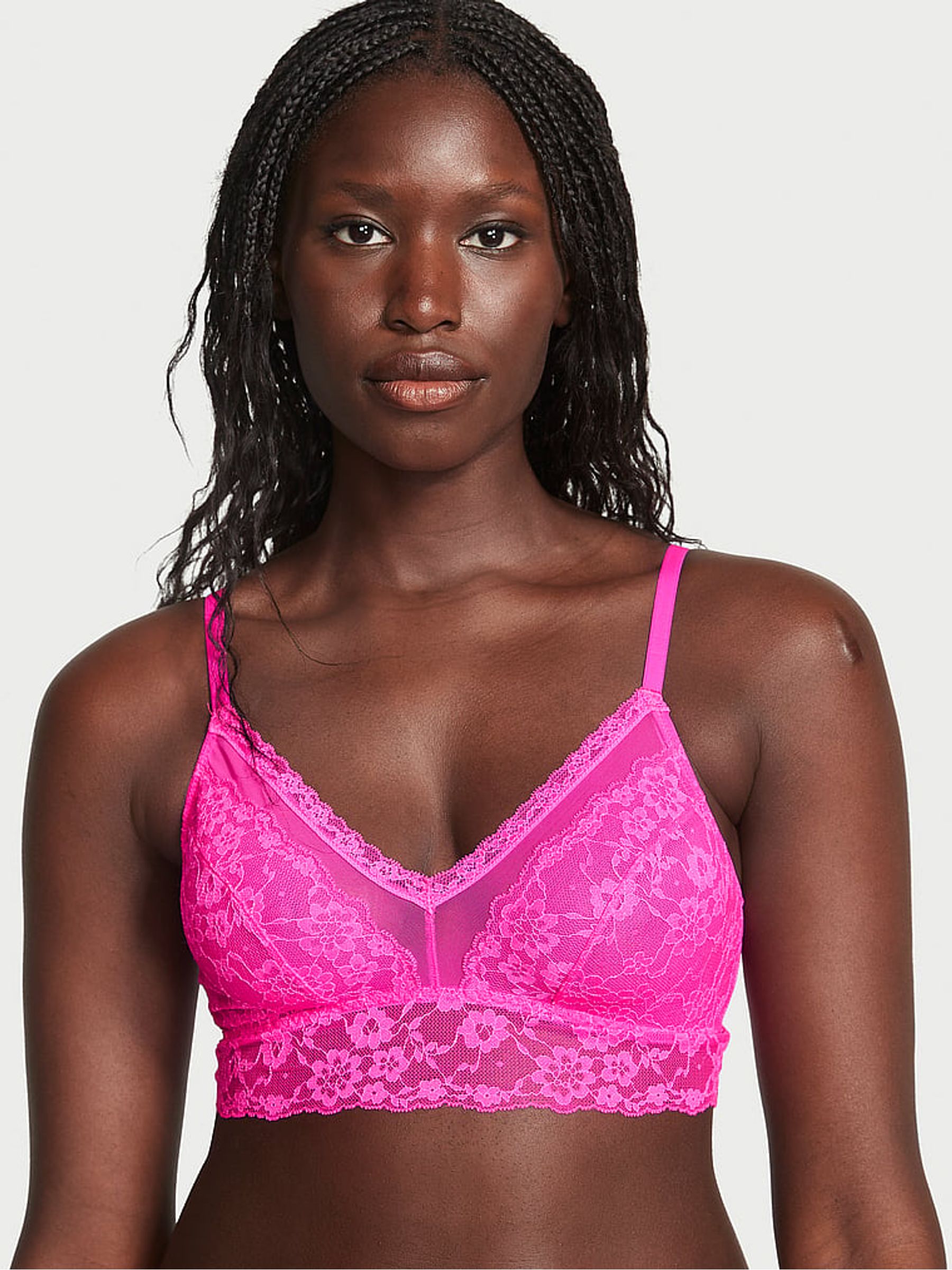 Bali Orchid Pink Posey Lace Bralette Bra - Image 1 of 3