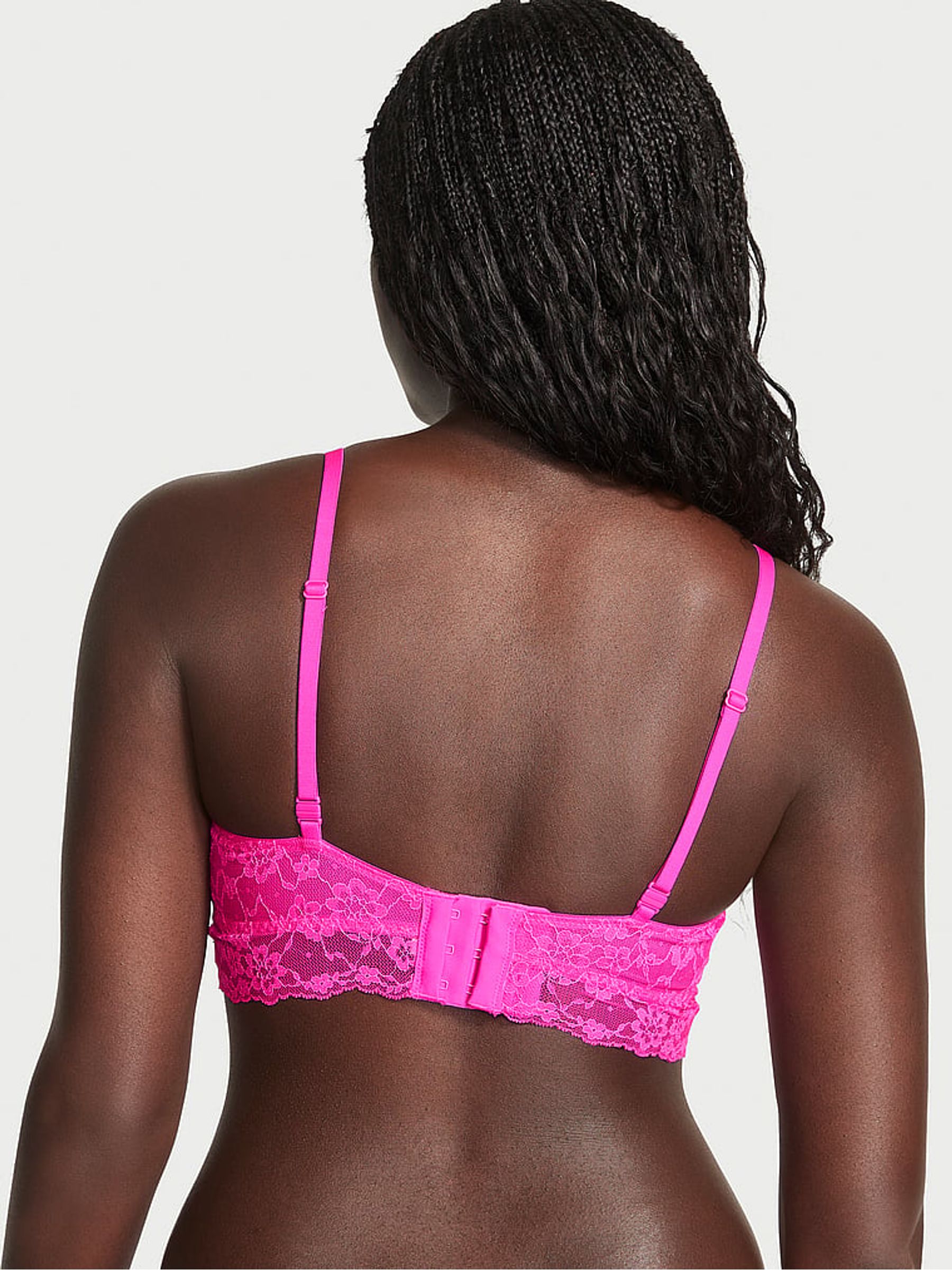Bali Orchid Pink Posey Lace Bralette Bra - Image 2 of 3