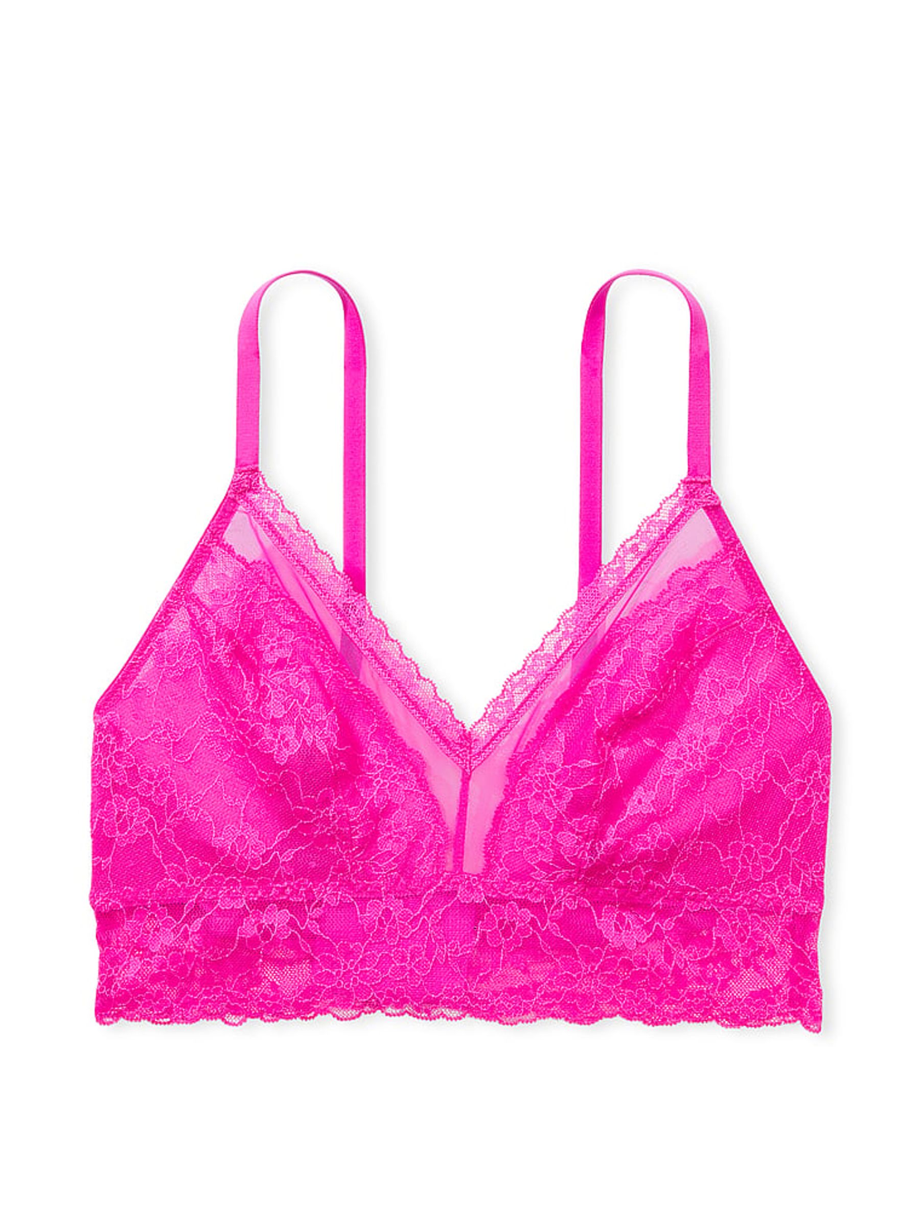 Bali Orchid Pink Posey Lace Bralette Bra - Image 3 of 3
