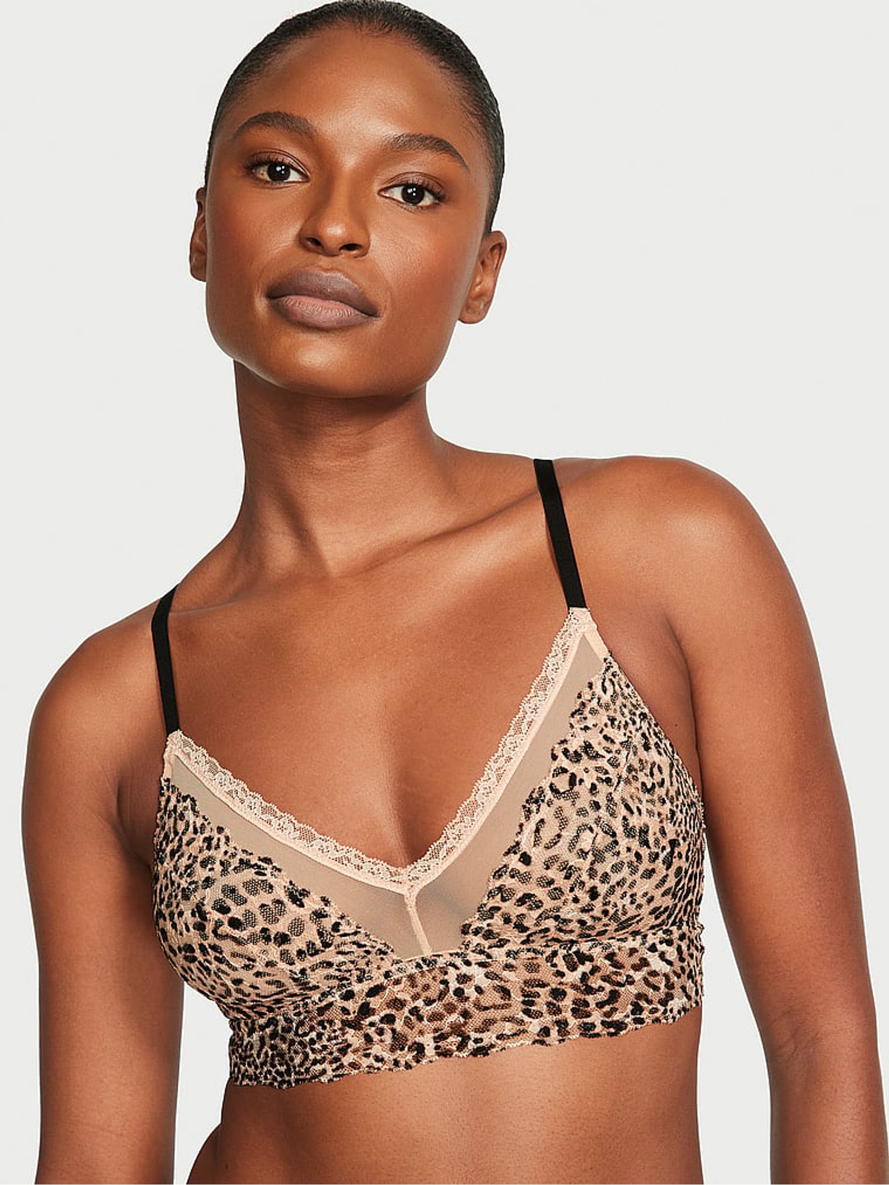 Nude Leopard Posey Lace Bralette Bra - Image 1 of 3