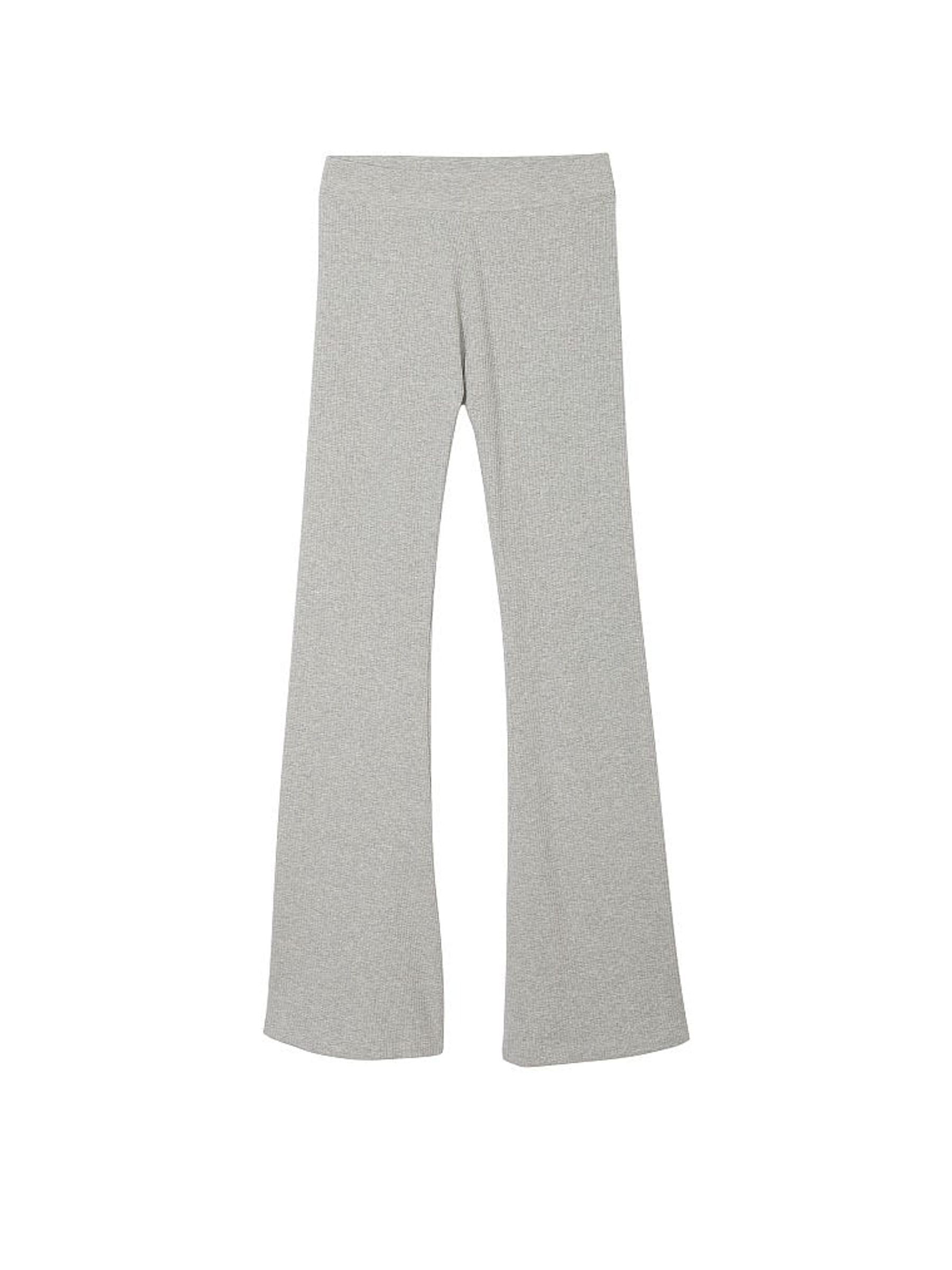 Heather Grey Ribbed Flare Legging - Image 3 of 3