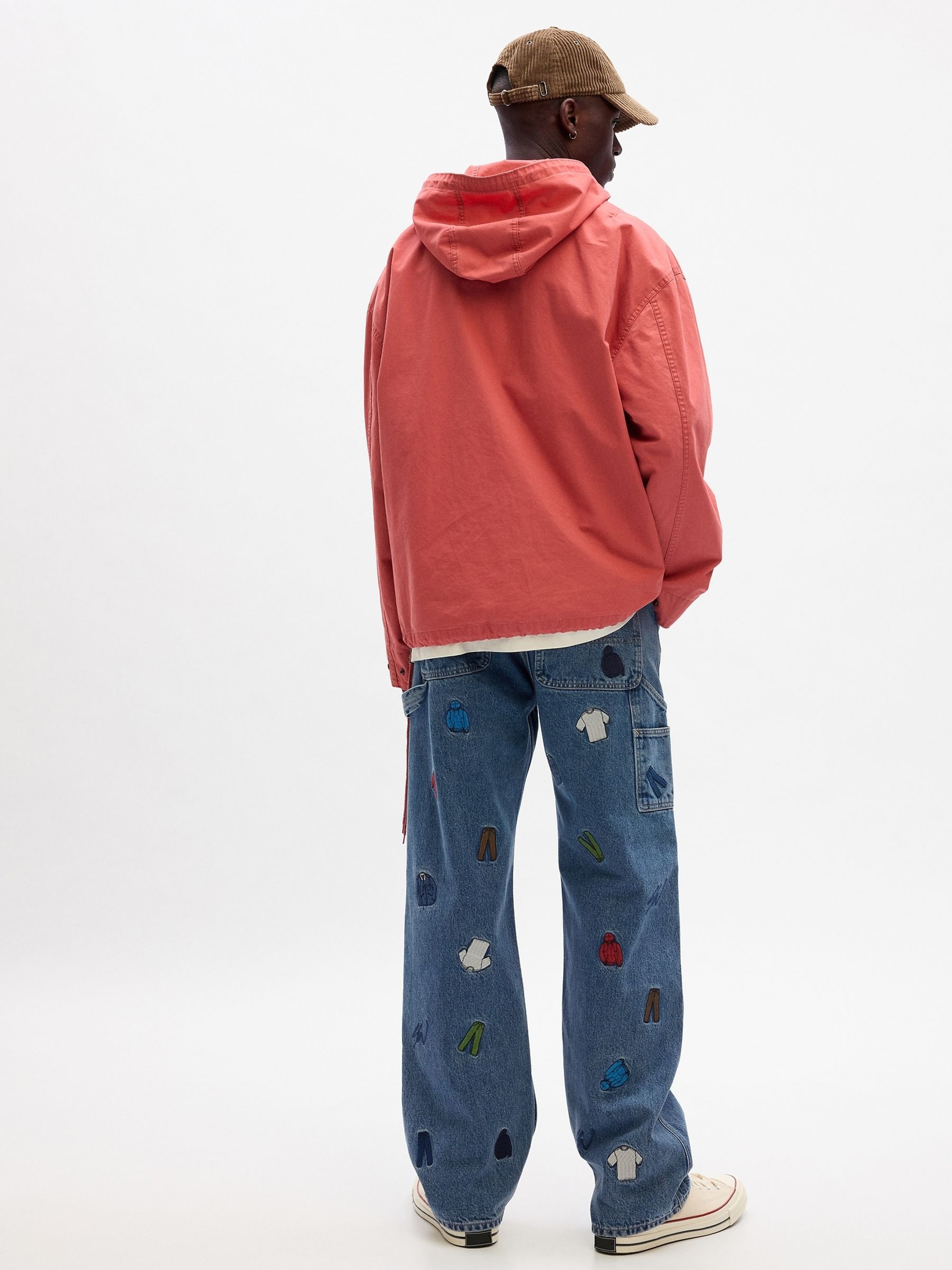 Blue Unisex Sean Wotherspoon Washwell Embroidered Denim Carpenter Jeans - Image 2 of 4