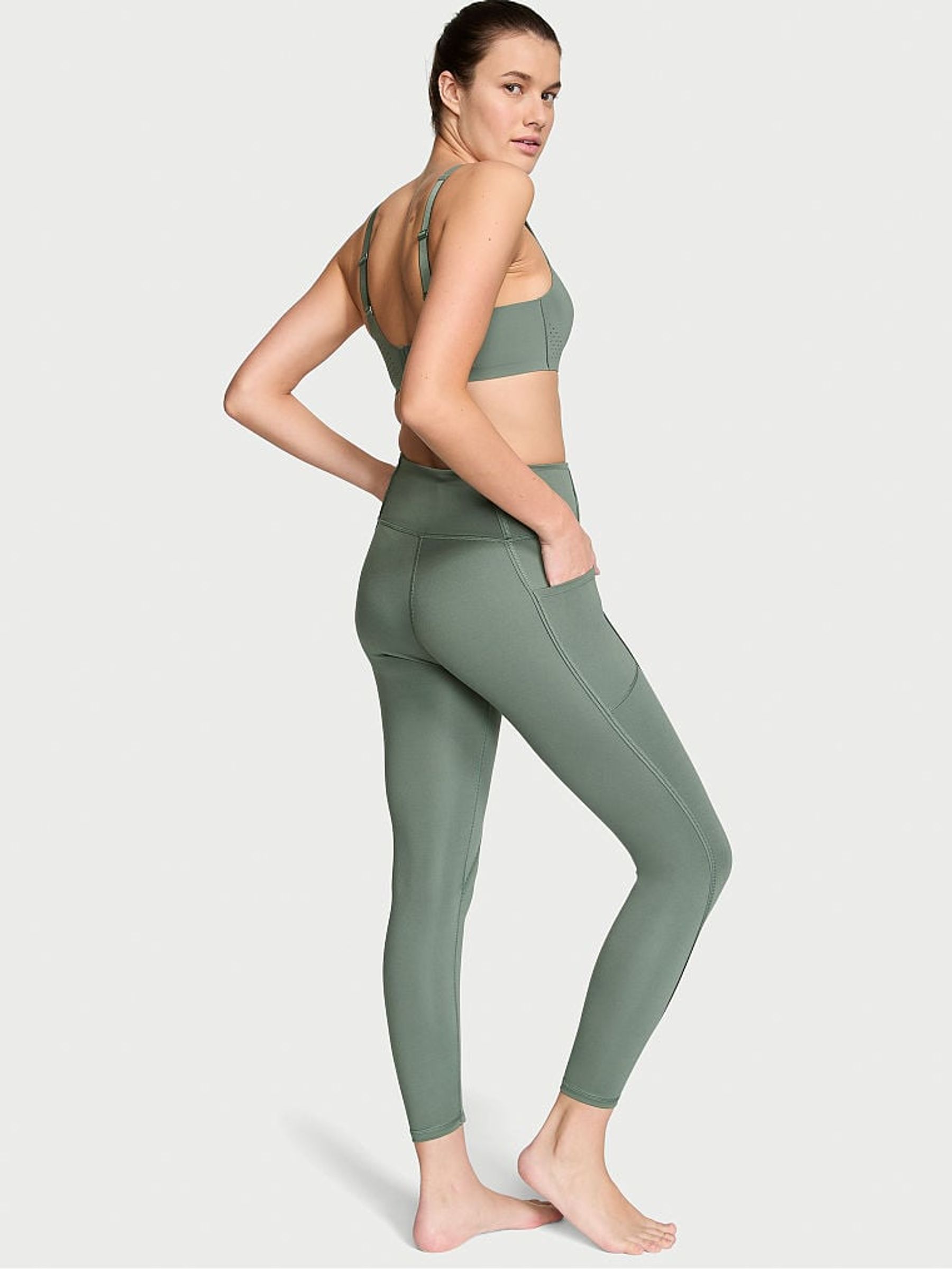 Faded Sage Green Essential Fine Line Legging - Image 2 of 3