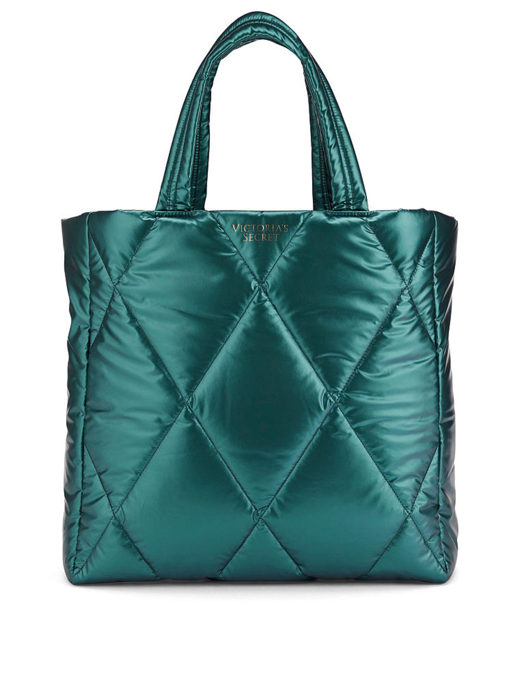 Teal Quilted Tote Bag - Image 1 of 3