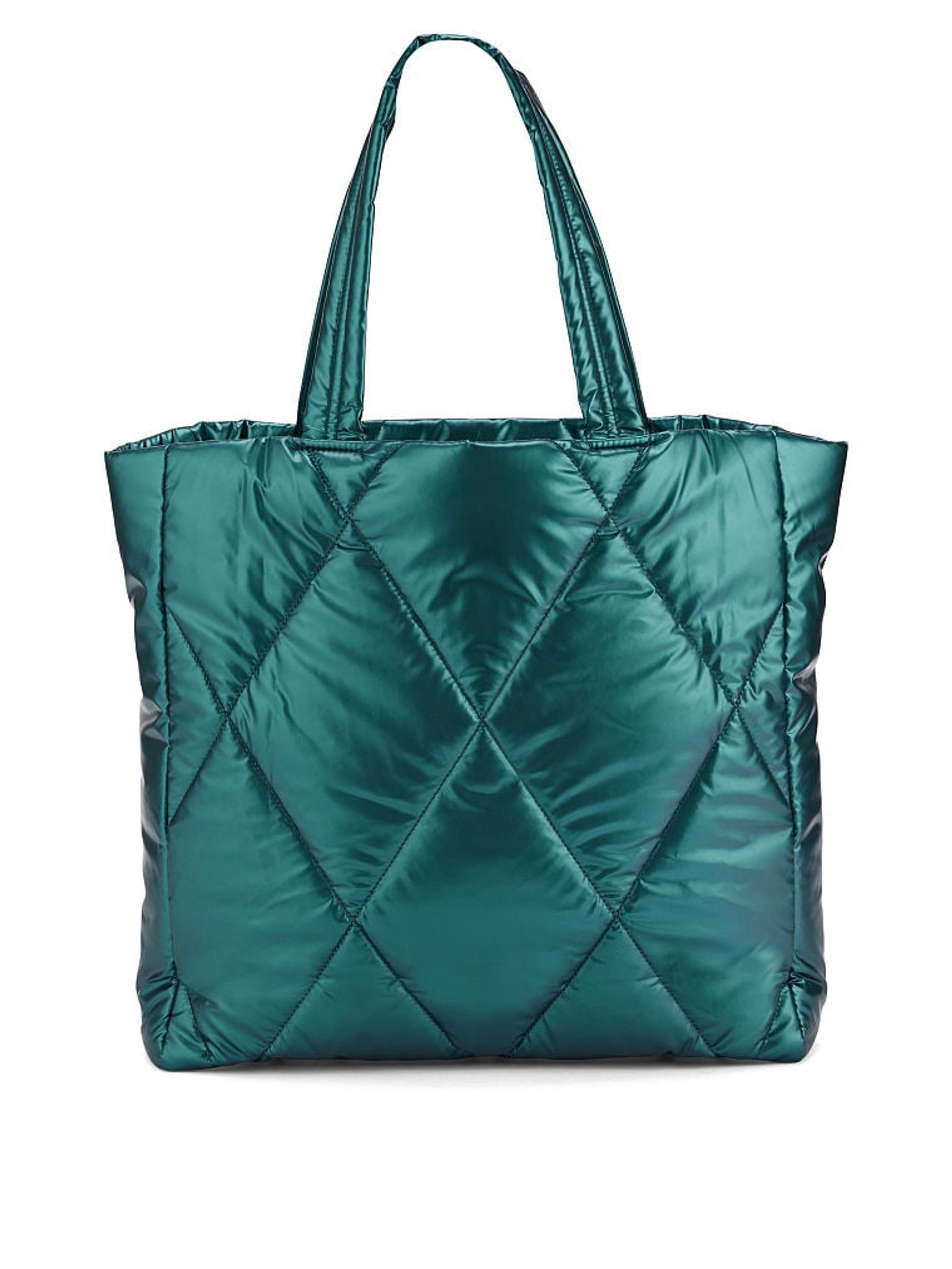 Teal Quilted Tote Bag - Image 2 of 3