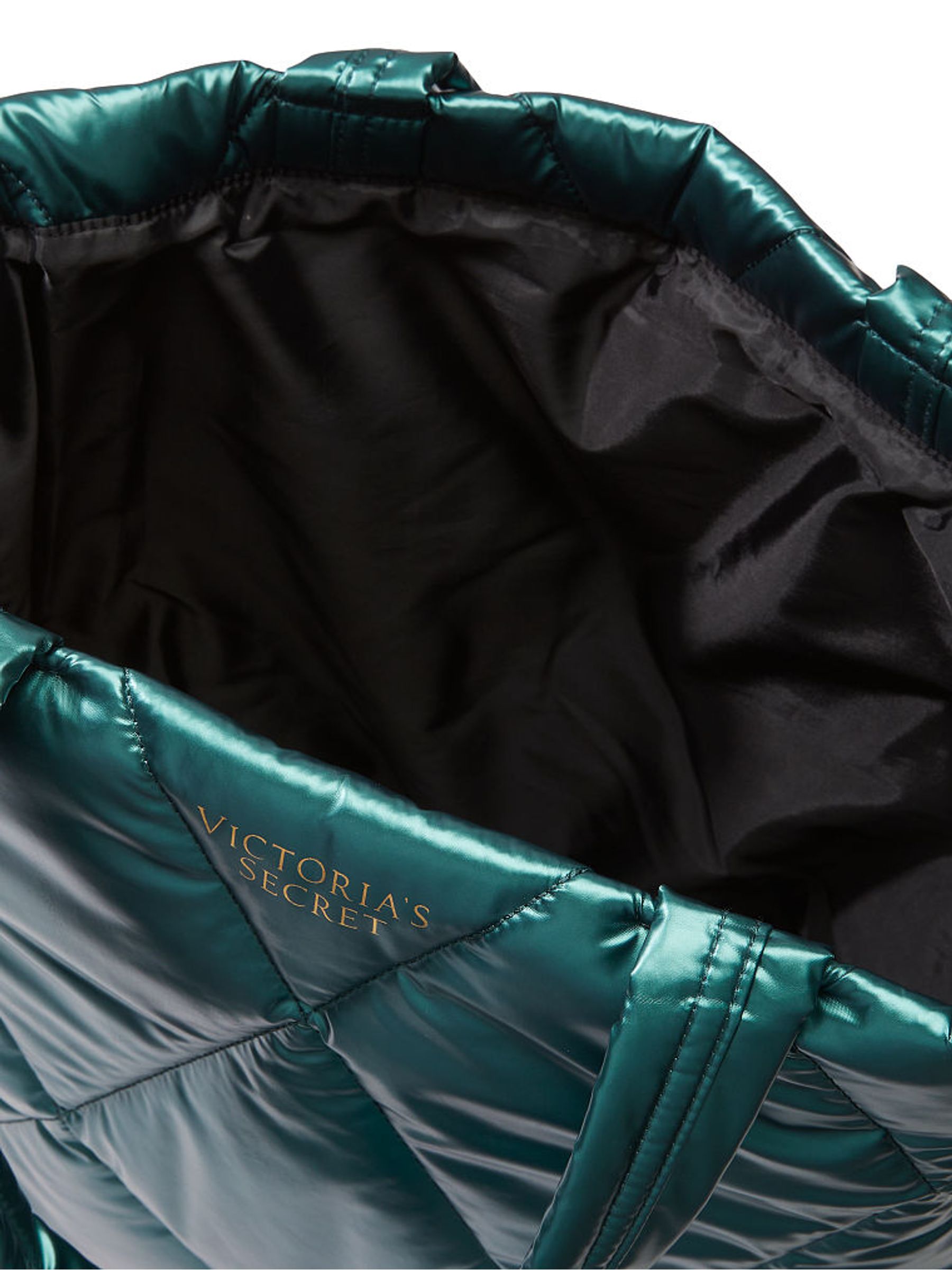 Teal Quilted Tote Bag - Image 3 of 3