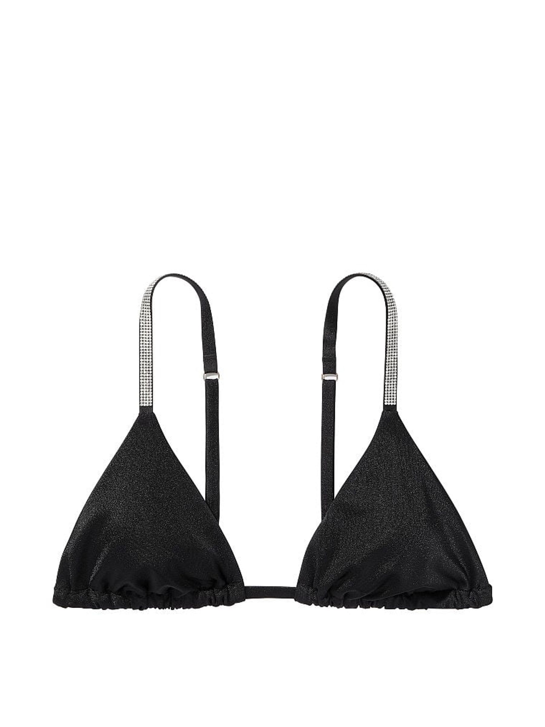 Nero Black Triangle Shine Strap Swim Bikini Top - Image 3 of 3
