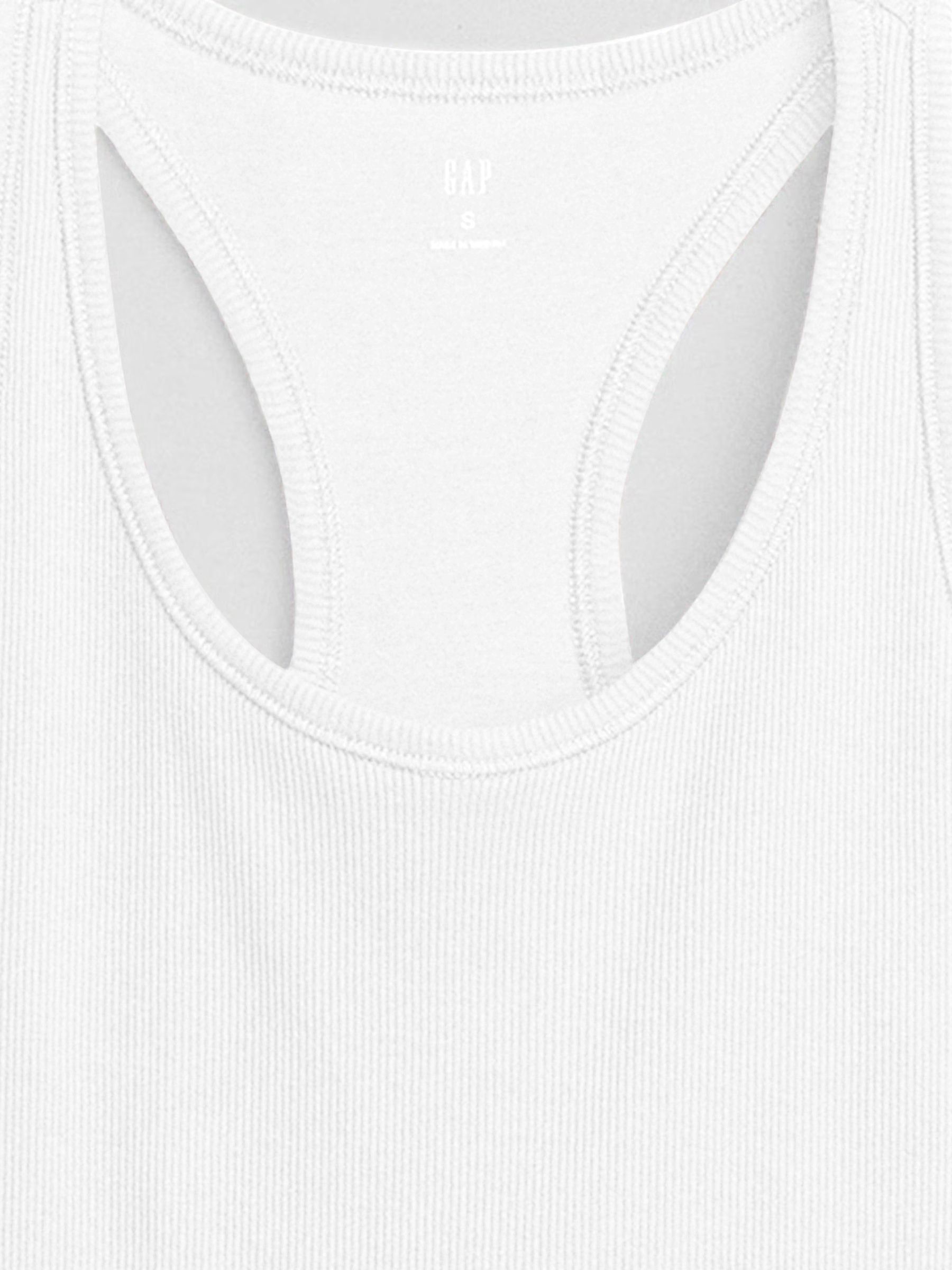 White Ribbed Support Vest - Image 4 of 4