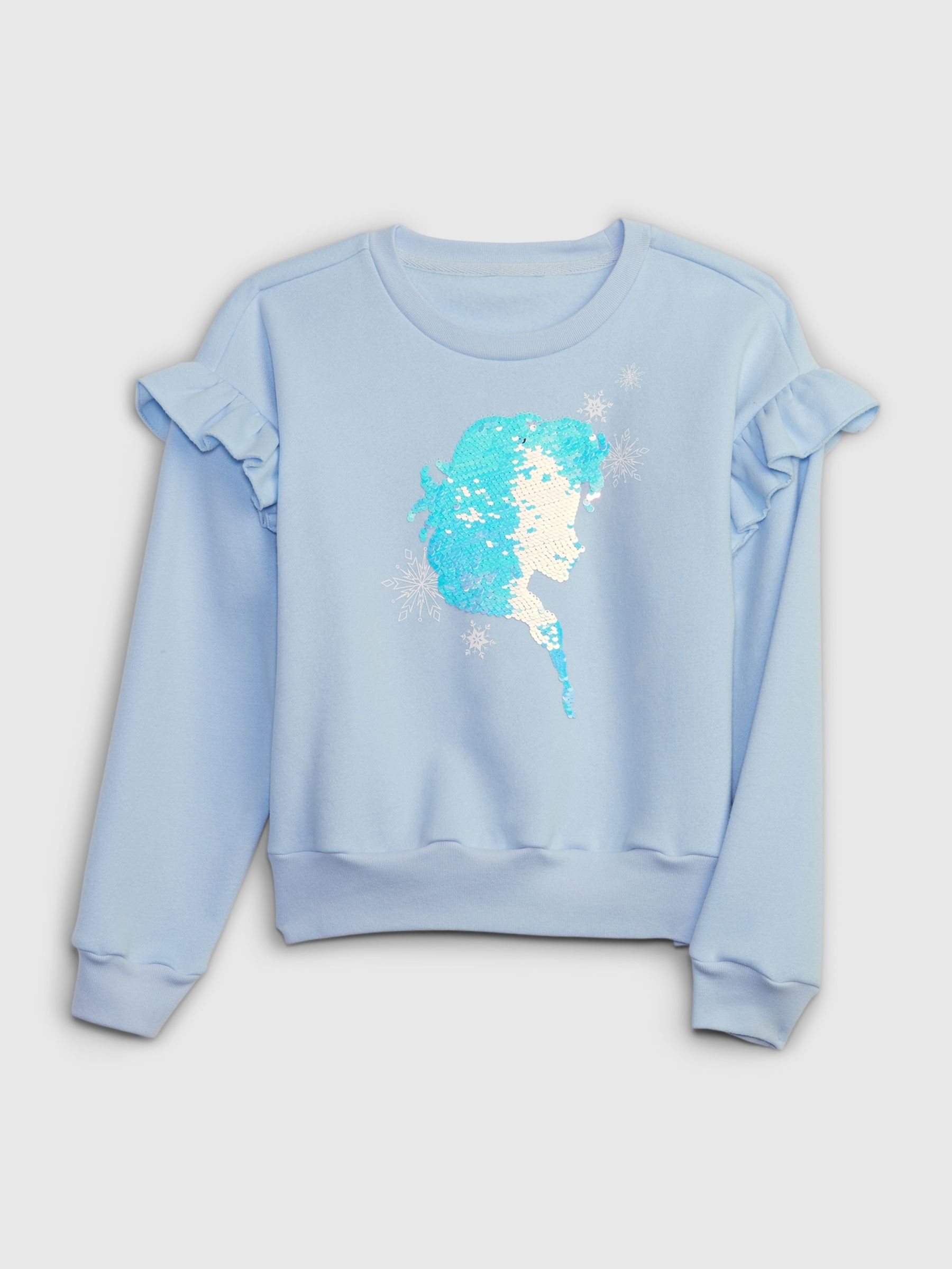 Blue Disney Reversible Sequin Graphic Crew Neck Sweatshirt (4-13yrs) - Image 1 of 3