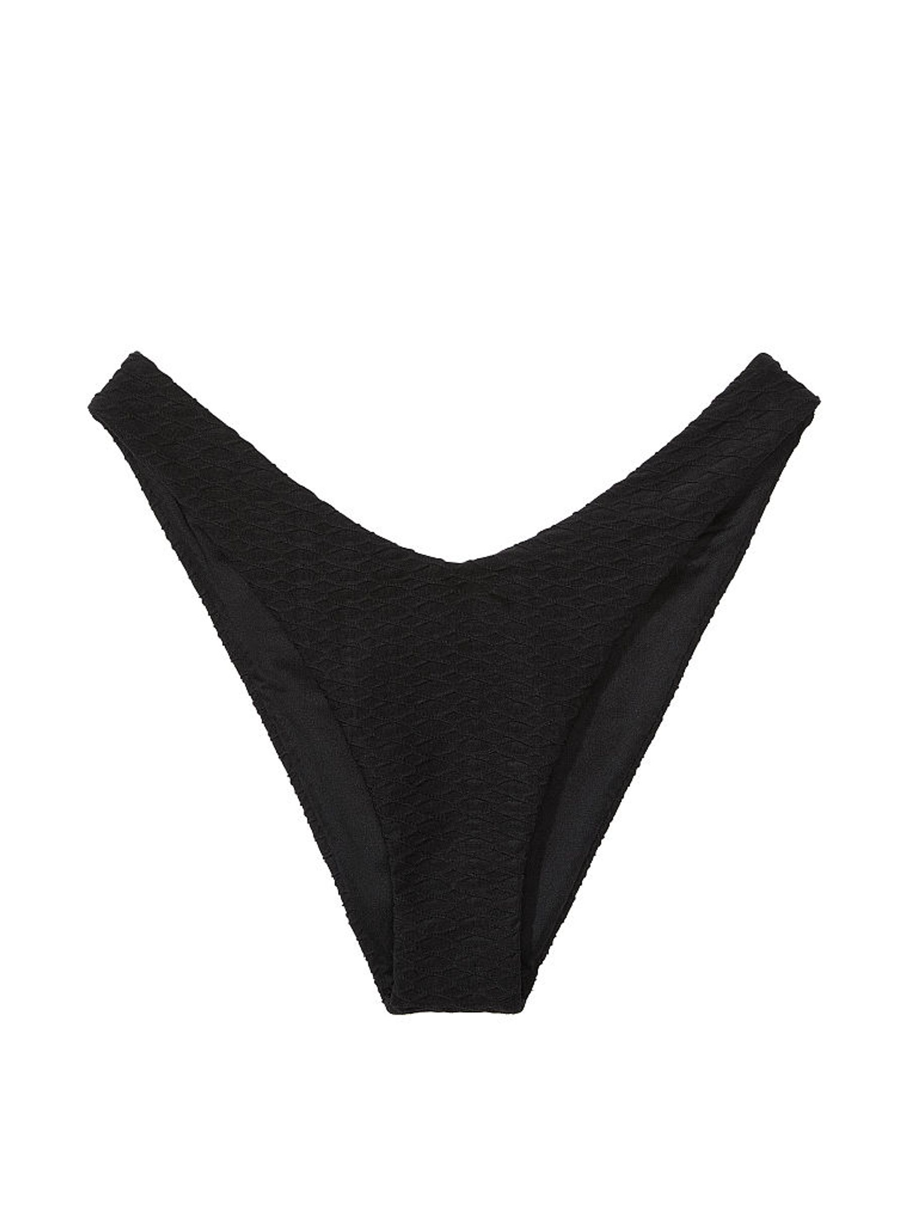 Black Fishnet Brazilian Swim Bikini Bottom - Image 3 of 3
