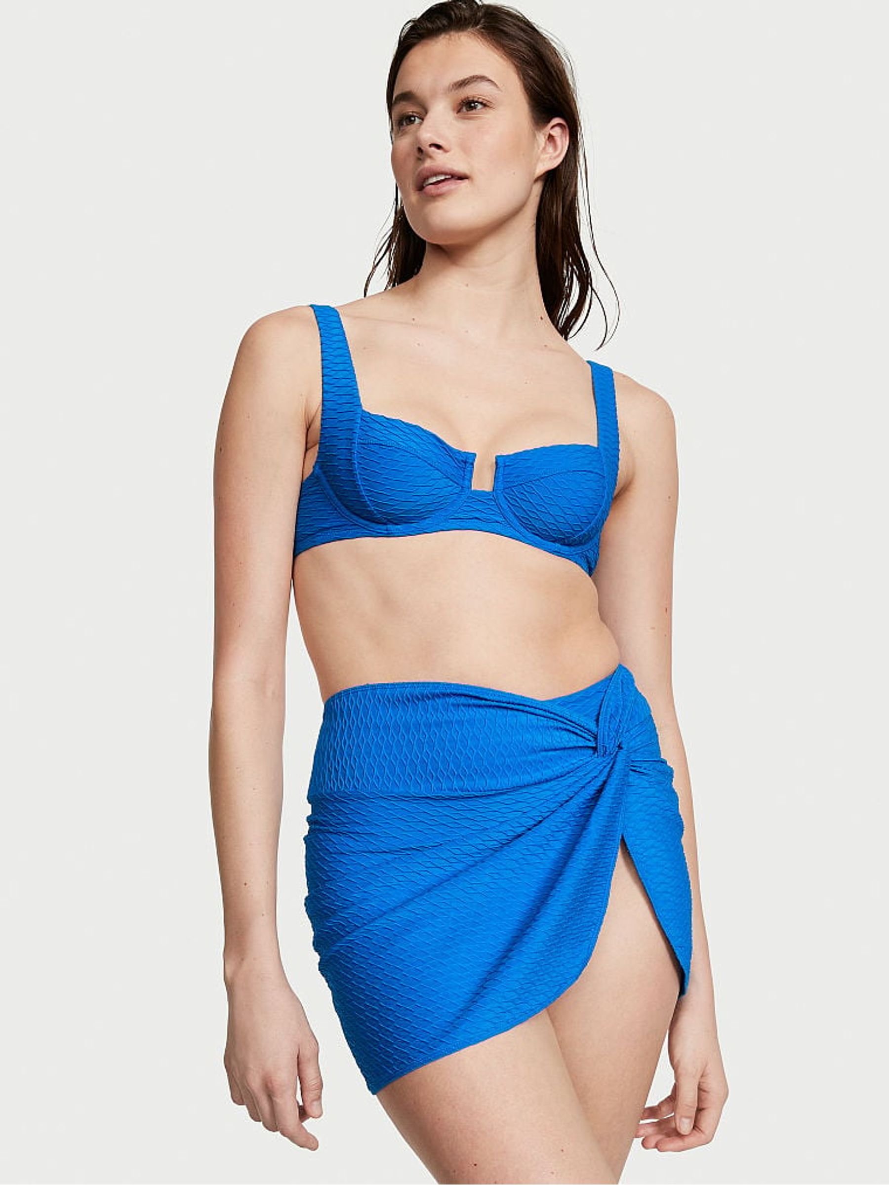 Shocking Blue Fishnet Sarong - Image 1 of 3