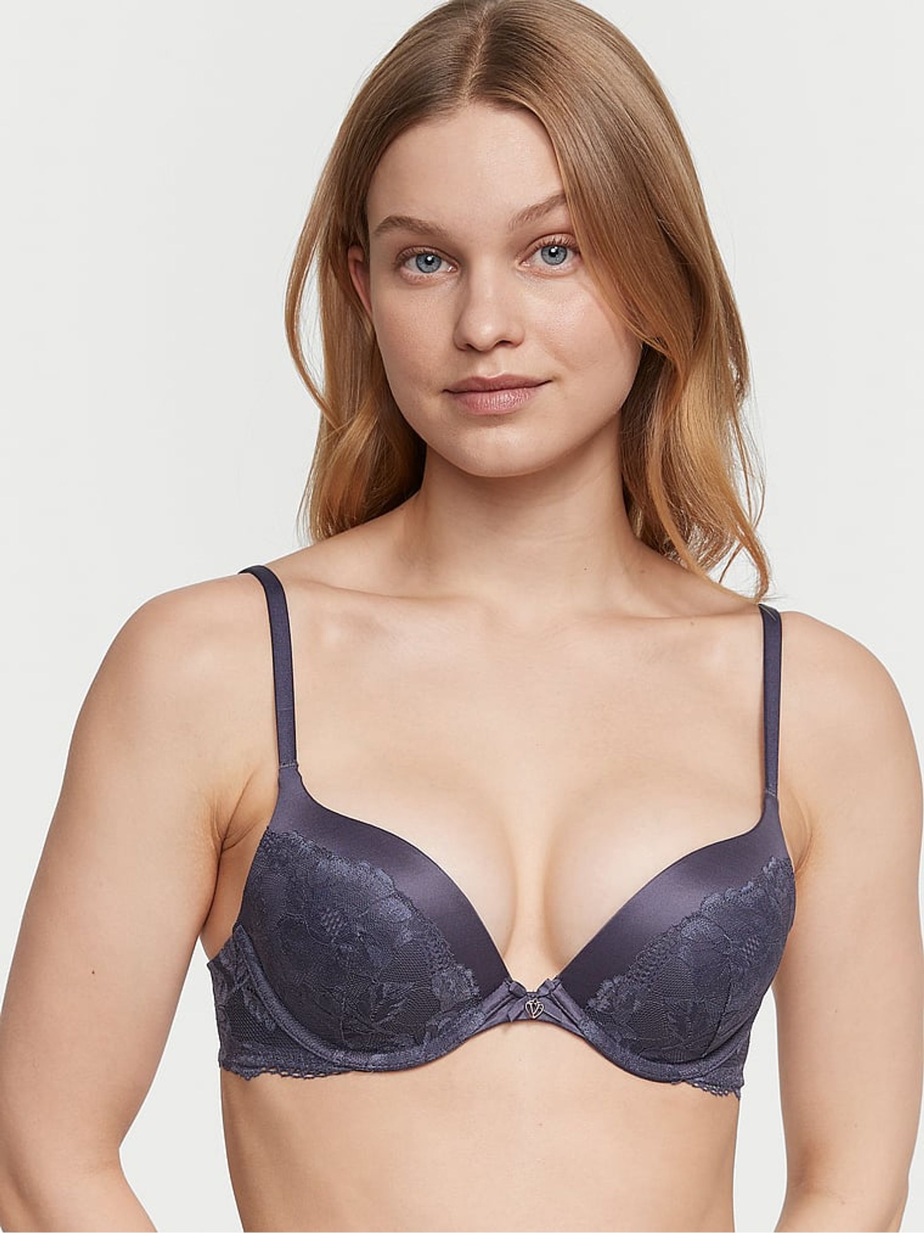 Bad Boy Grey Push Up Bra - Image 1 of 3