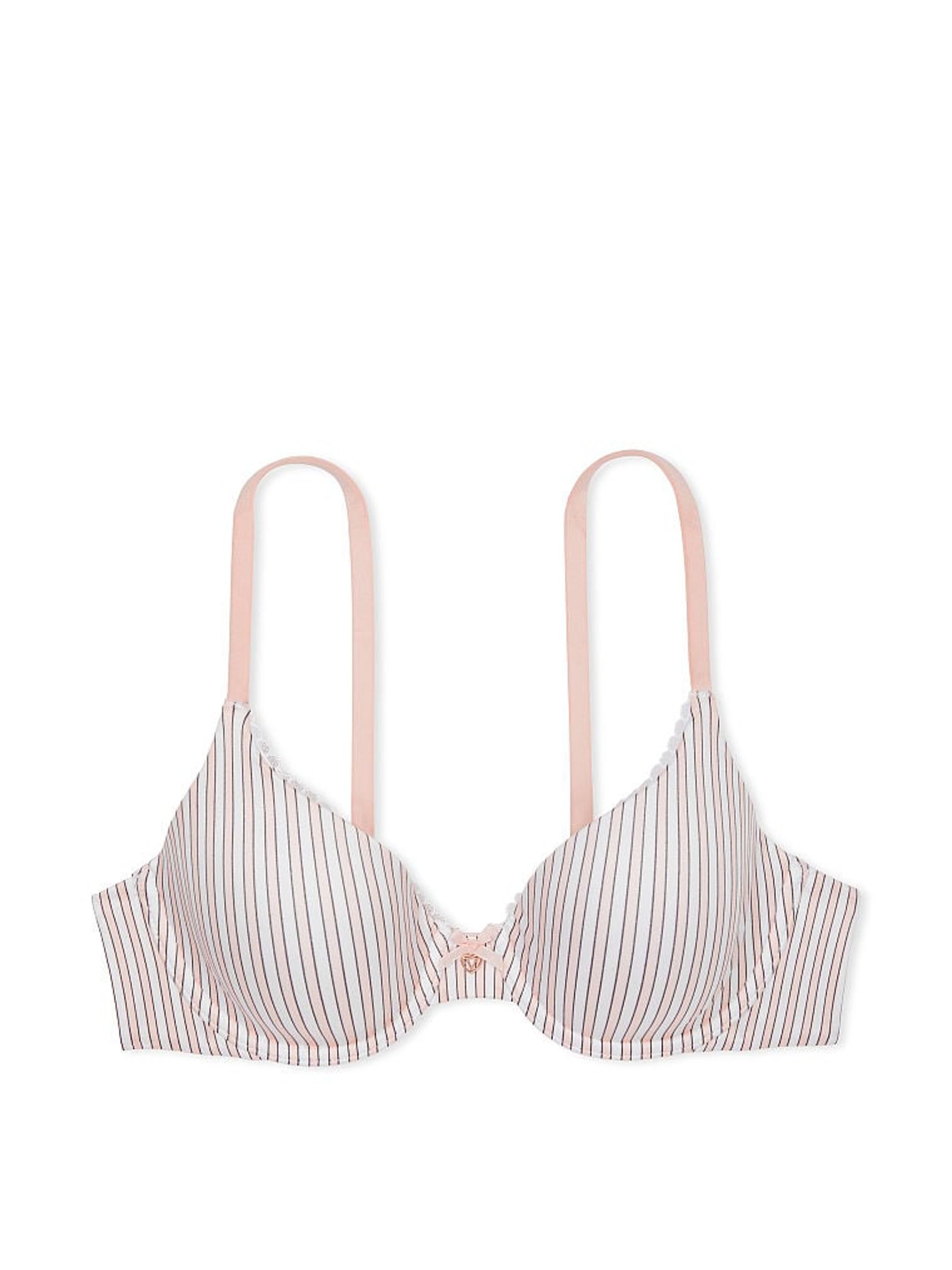 Simple Stripe Pink Lightly Lined Full Cup Bra - Image 3 of 3