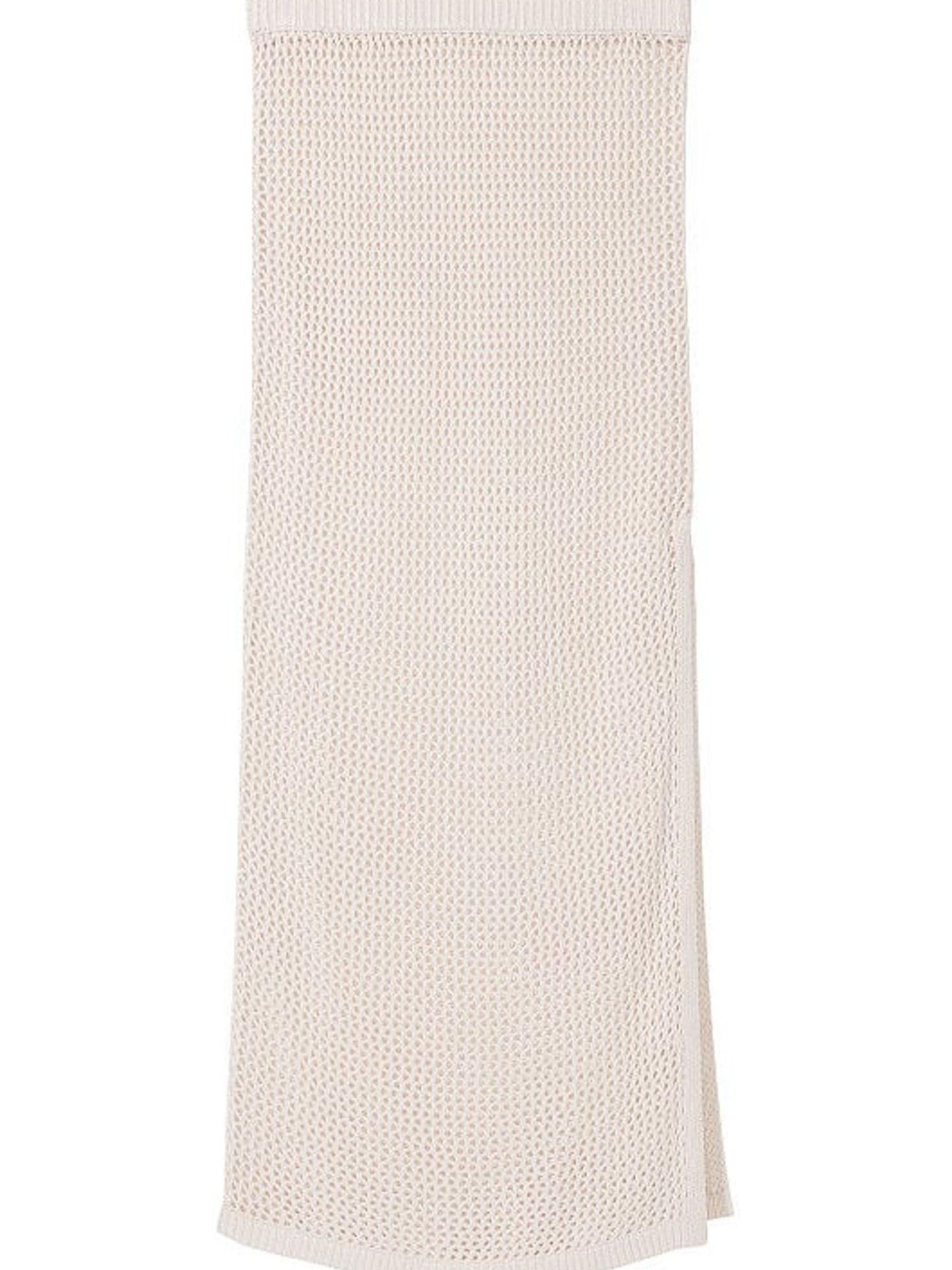 Linen Cream Crochet Maxi Skirt - Image 1 of 3