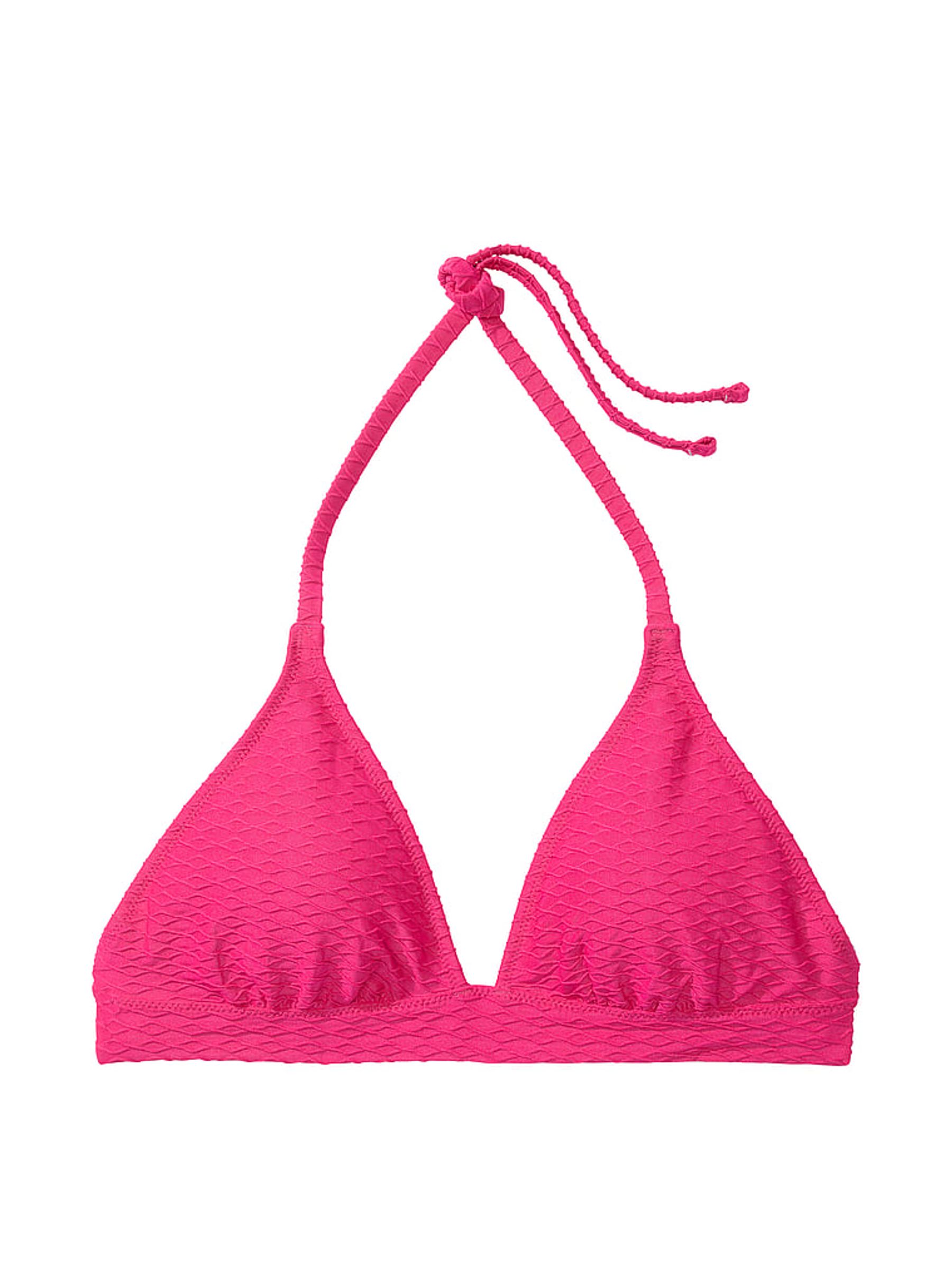 Forever Pink Fishnet Halter Swim Bikini Top - Image 3 of 3