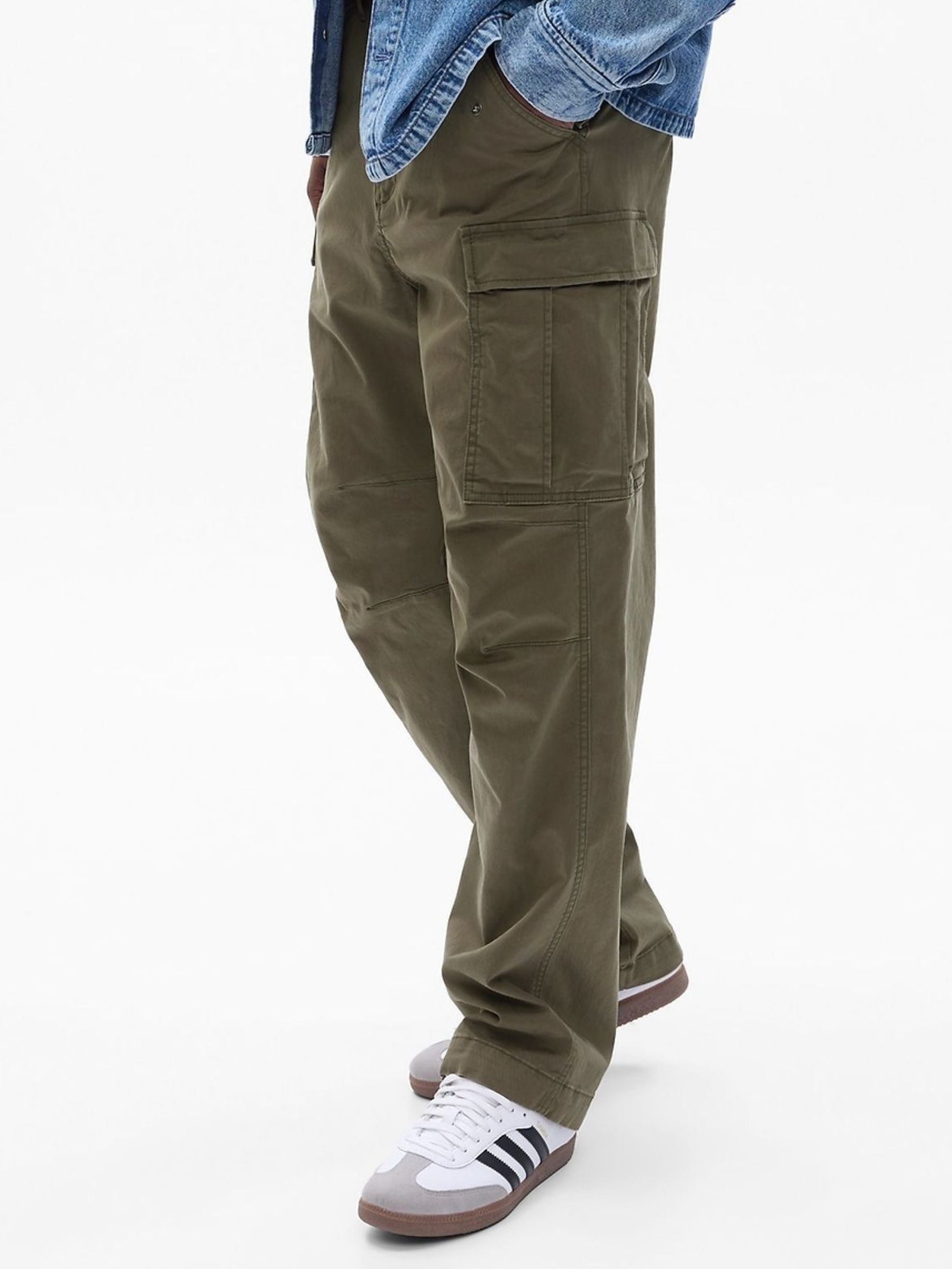 Green Relaxed Utility Cargo Trousers - Image 4 of 7