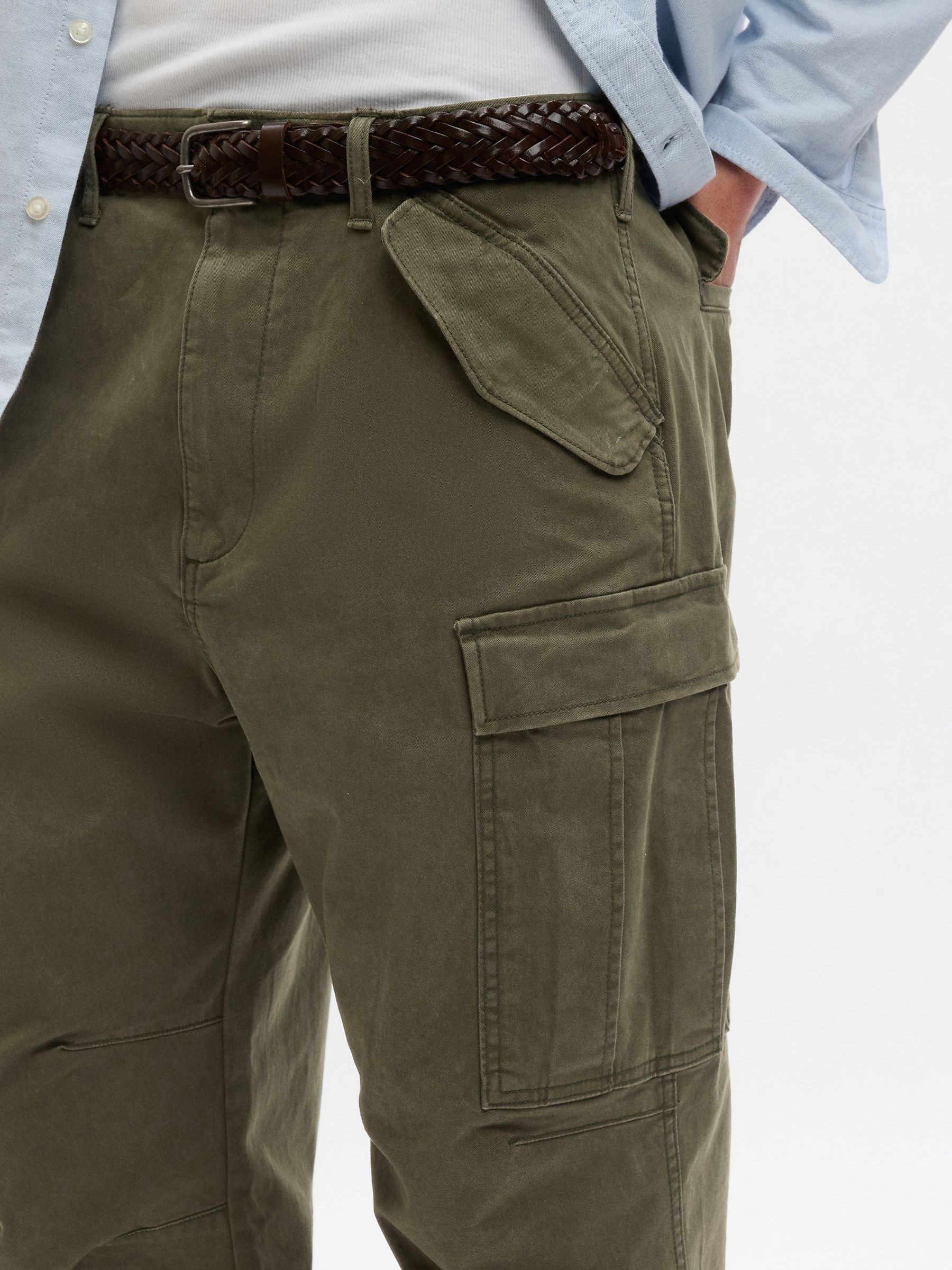 Green Relaxed Utility Cargo Trousers - Image 5 of 7