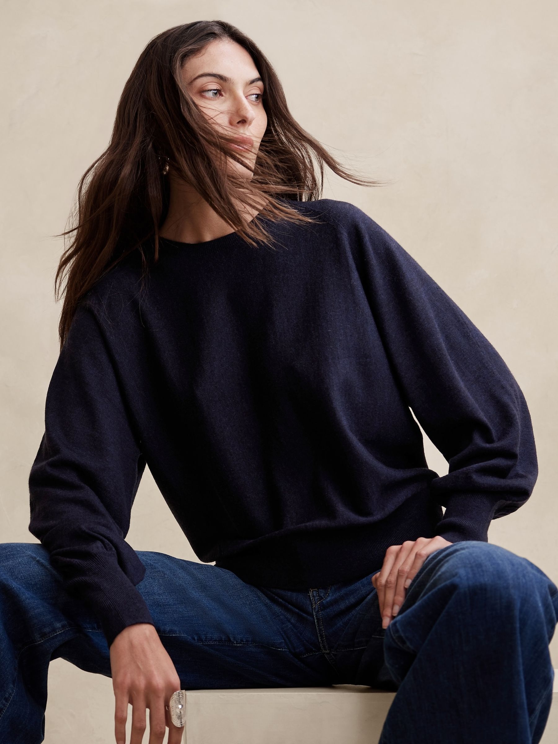 Banana Republic Blue Telma Merino Jumper - Image 1 of 1