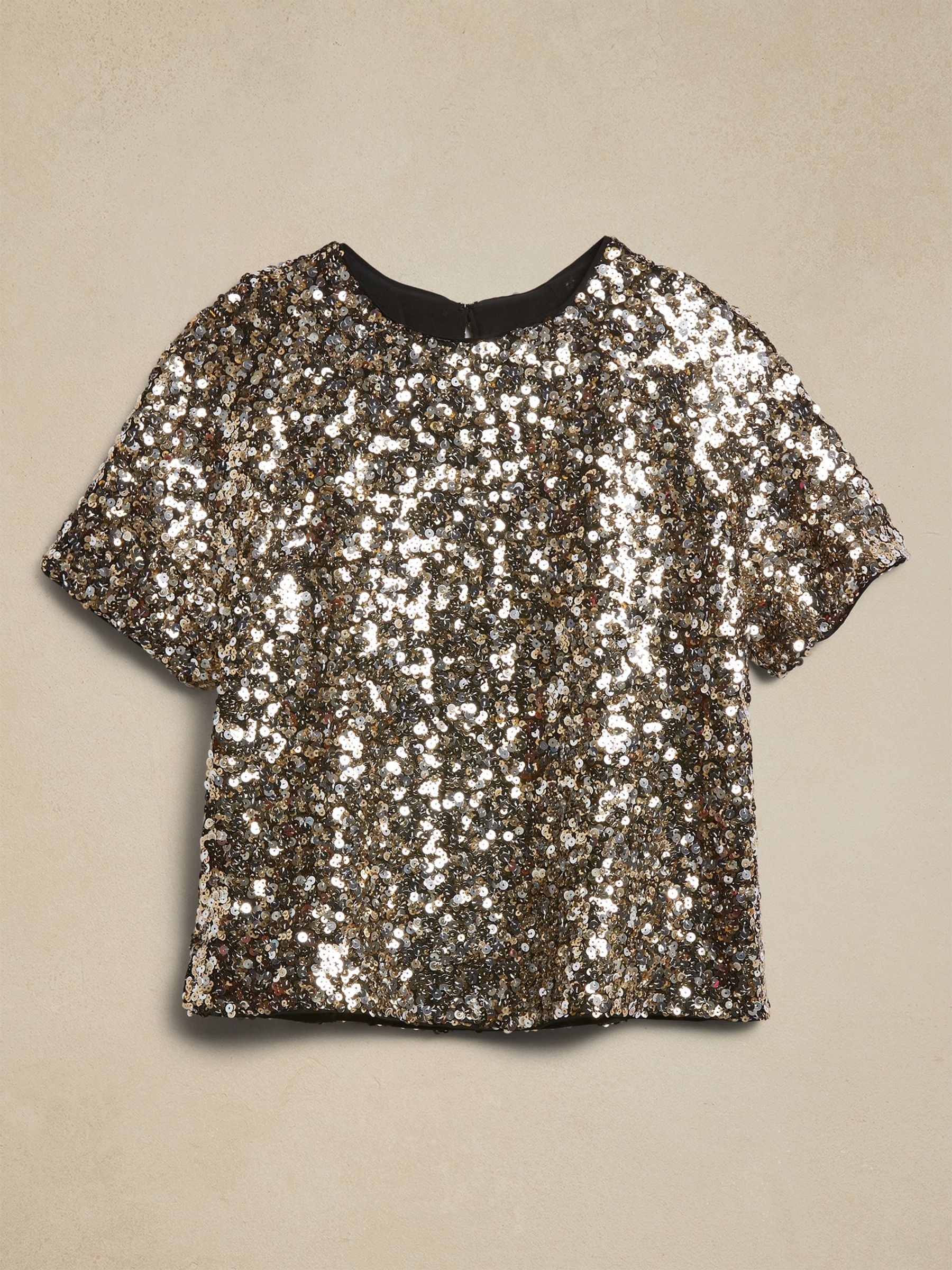 Banana Republic Gold Alina Sequin Top - Image 5 of 5