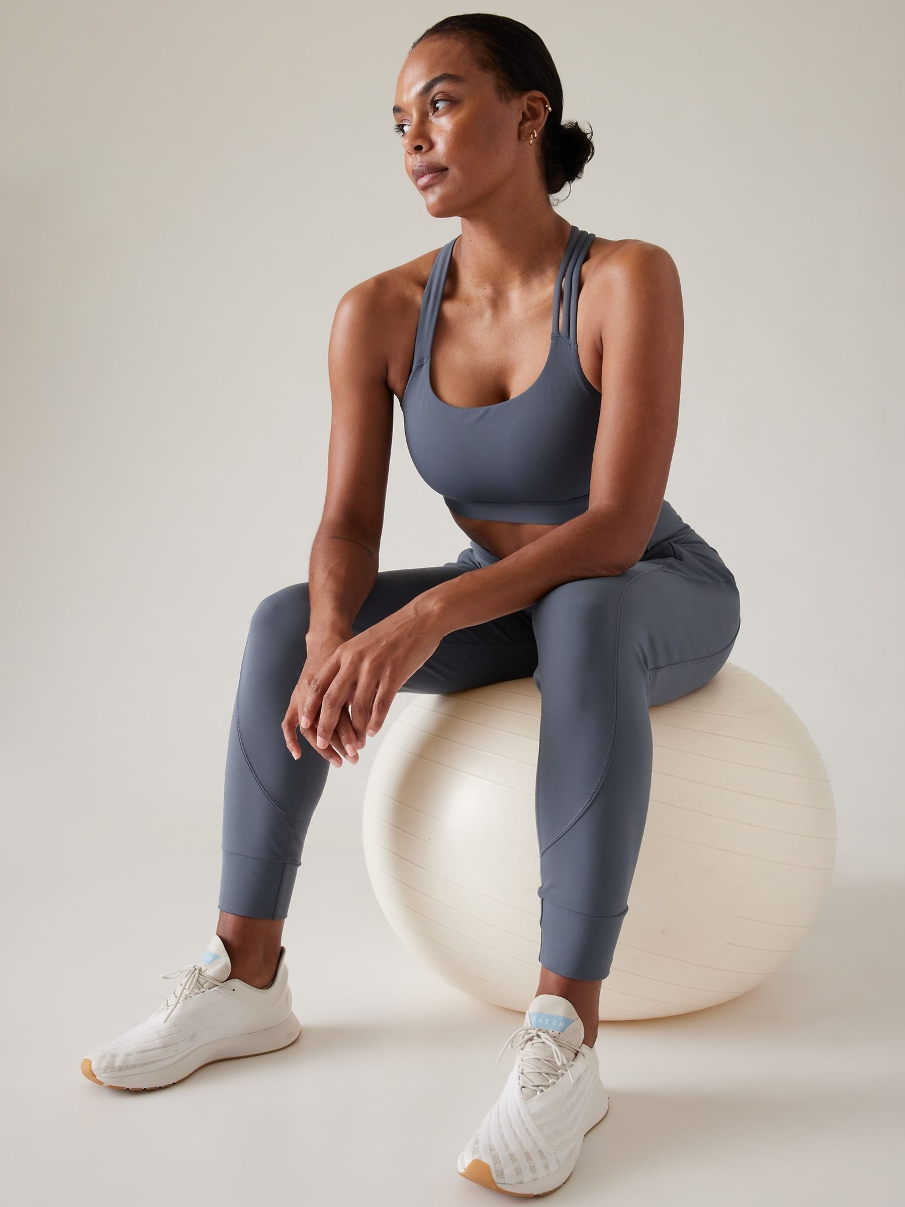 Athleta Grey Train Free Medium Impact Sports Bra - Image 3 of 5