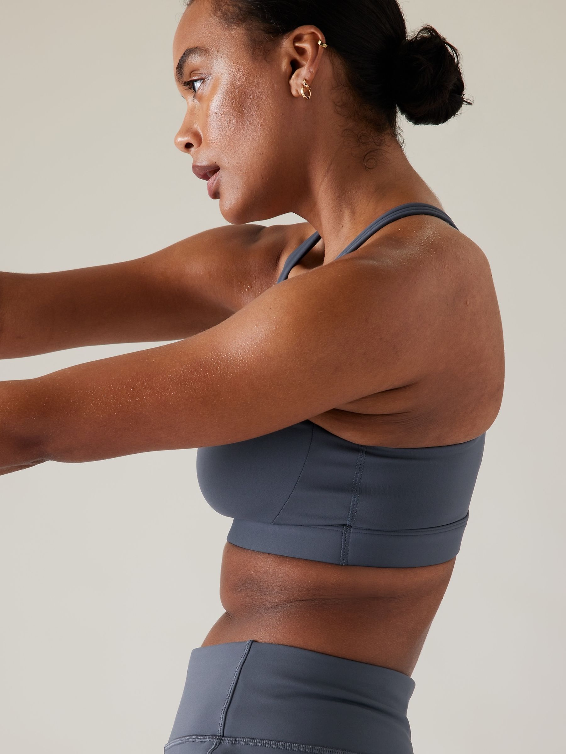 Athleta Grey Train Free Medium Impact Sports Bra - Image 4 of 5