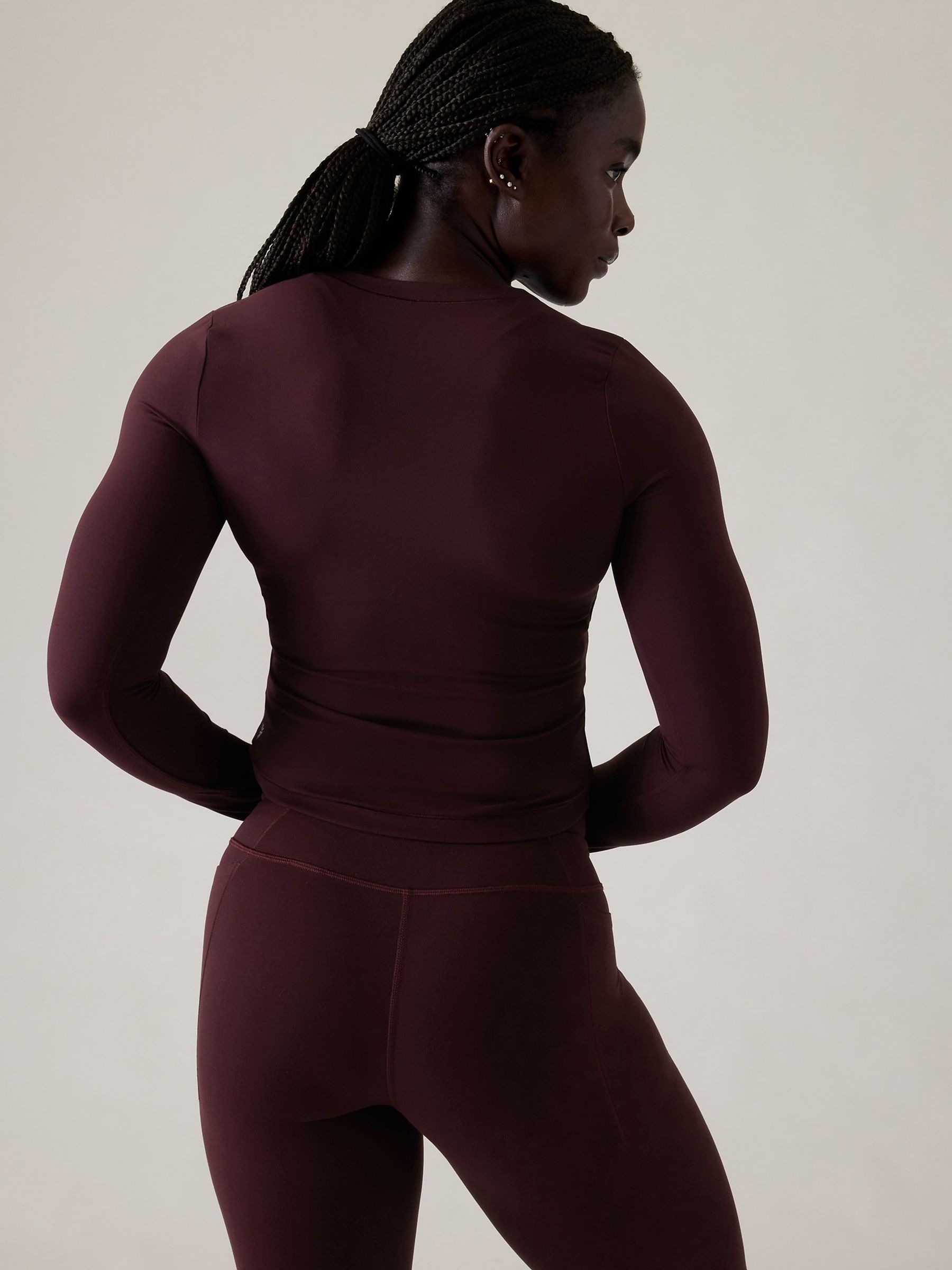 Athleta Purple Transcend Wrap Top - Image 2 of 5
