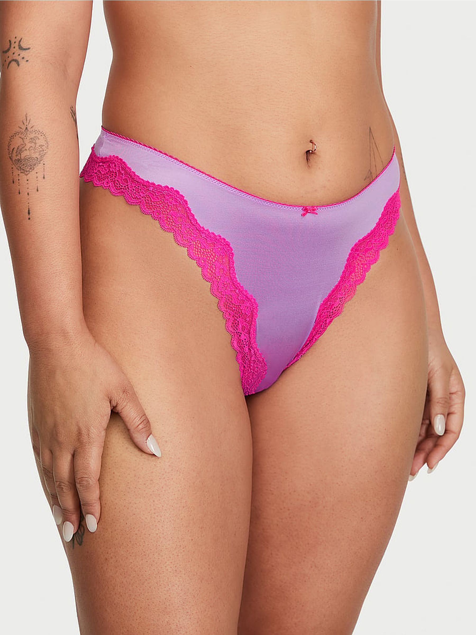 Purple Paradise Thong Knickers - Image 1 of 3