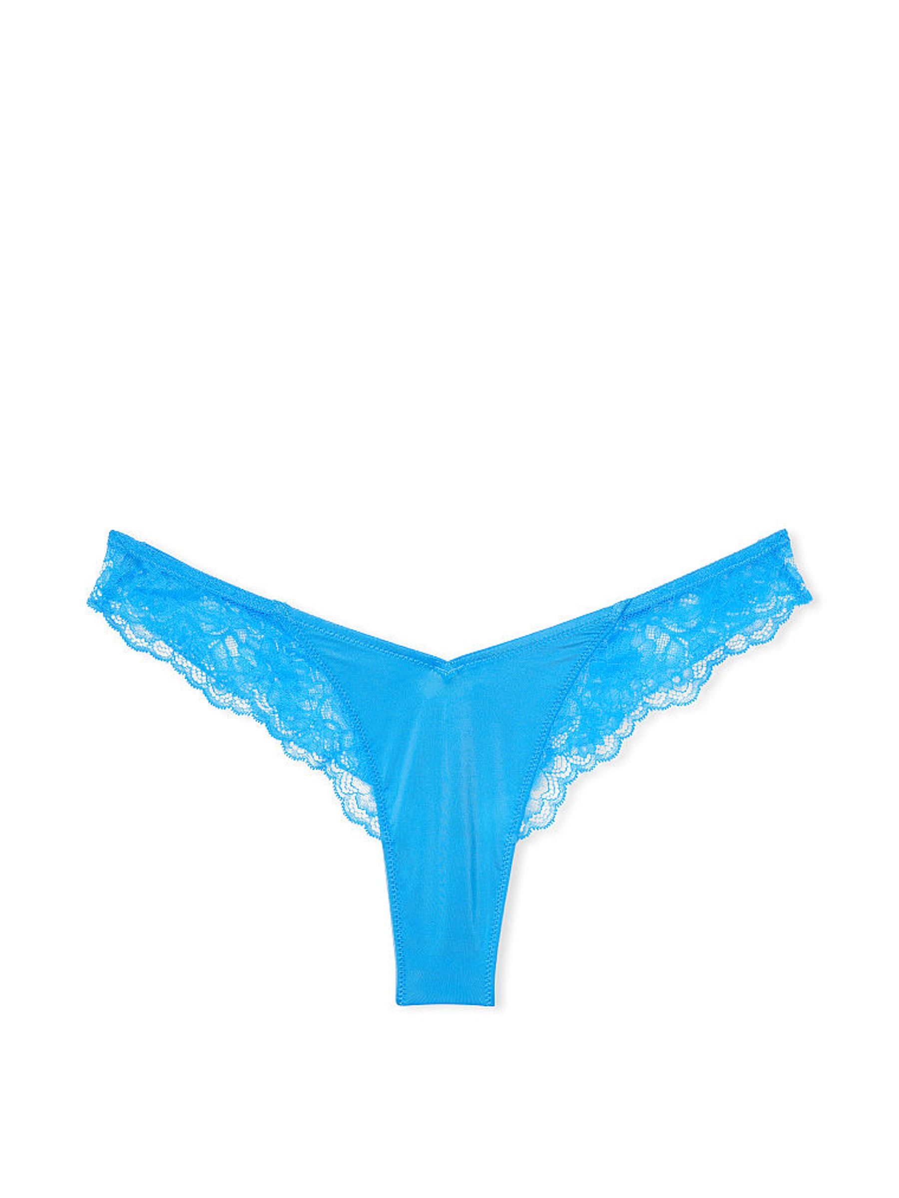 Capri Blue Lace Thong Knickers - Image 4 of 4