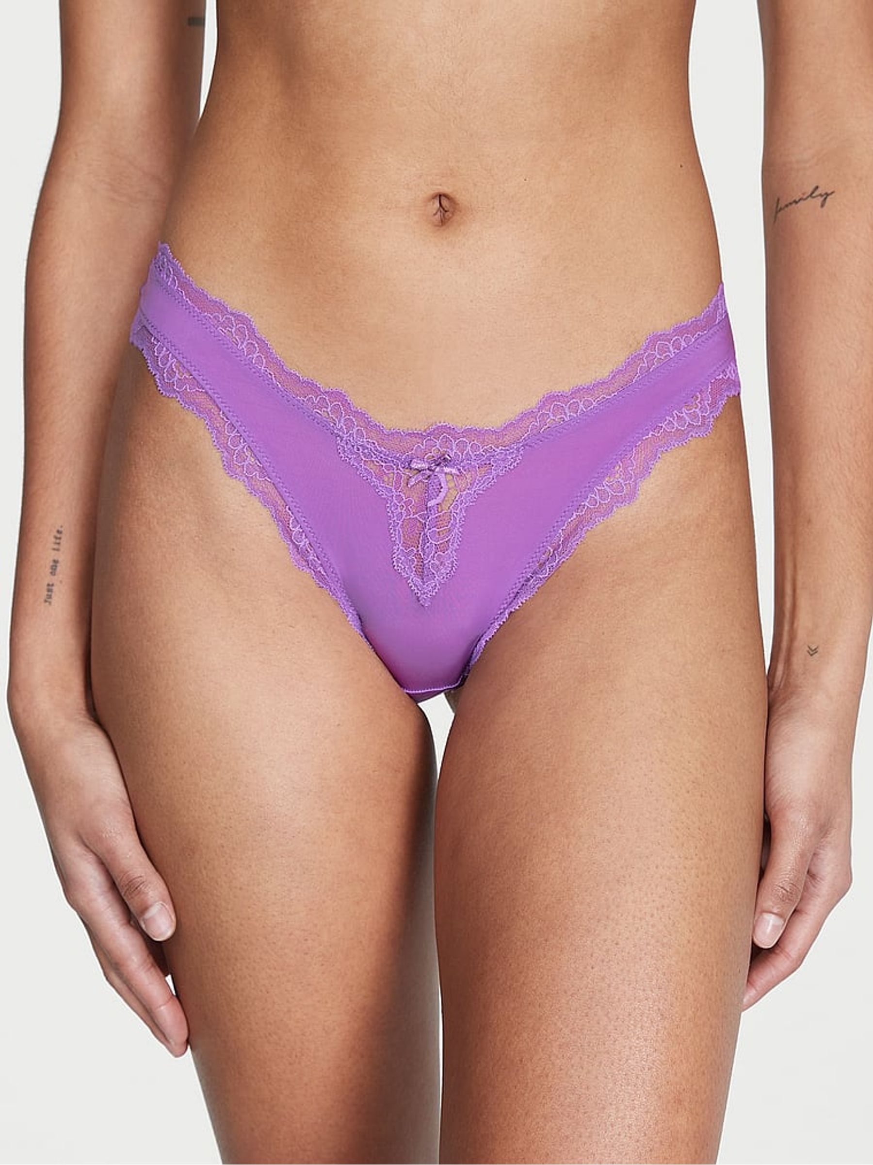 Purple Tease Brazilian Knickers - Image 1 of 1