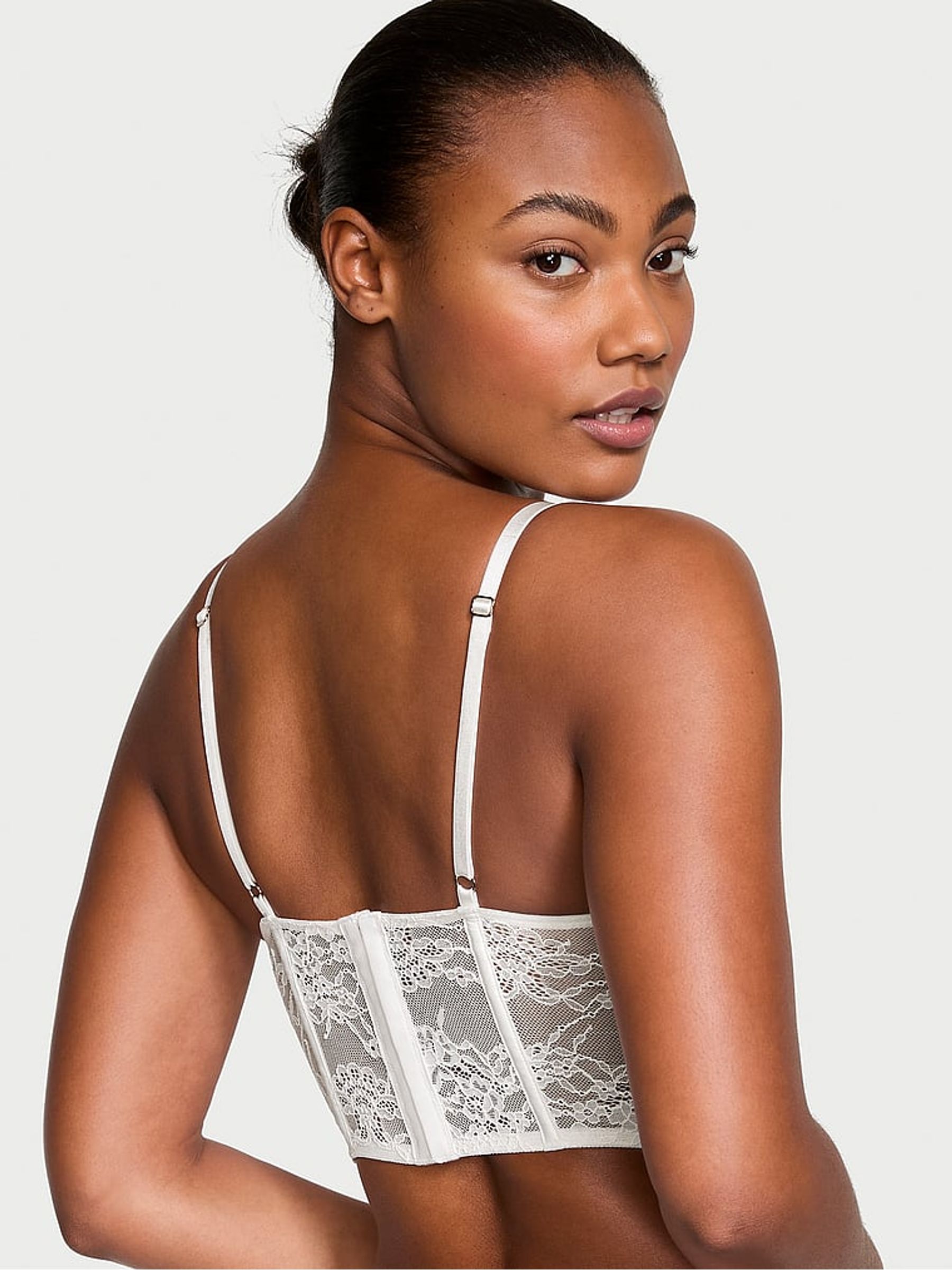 Lovers Bouquet White Corset Bra Top - Image 2 of 3