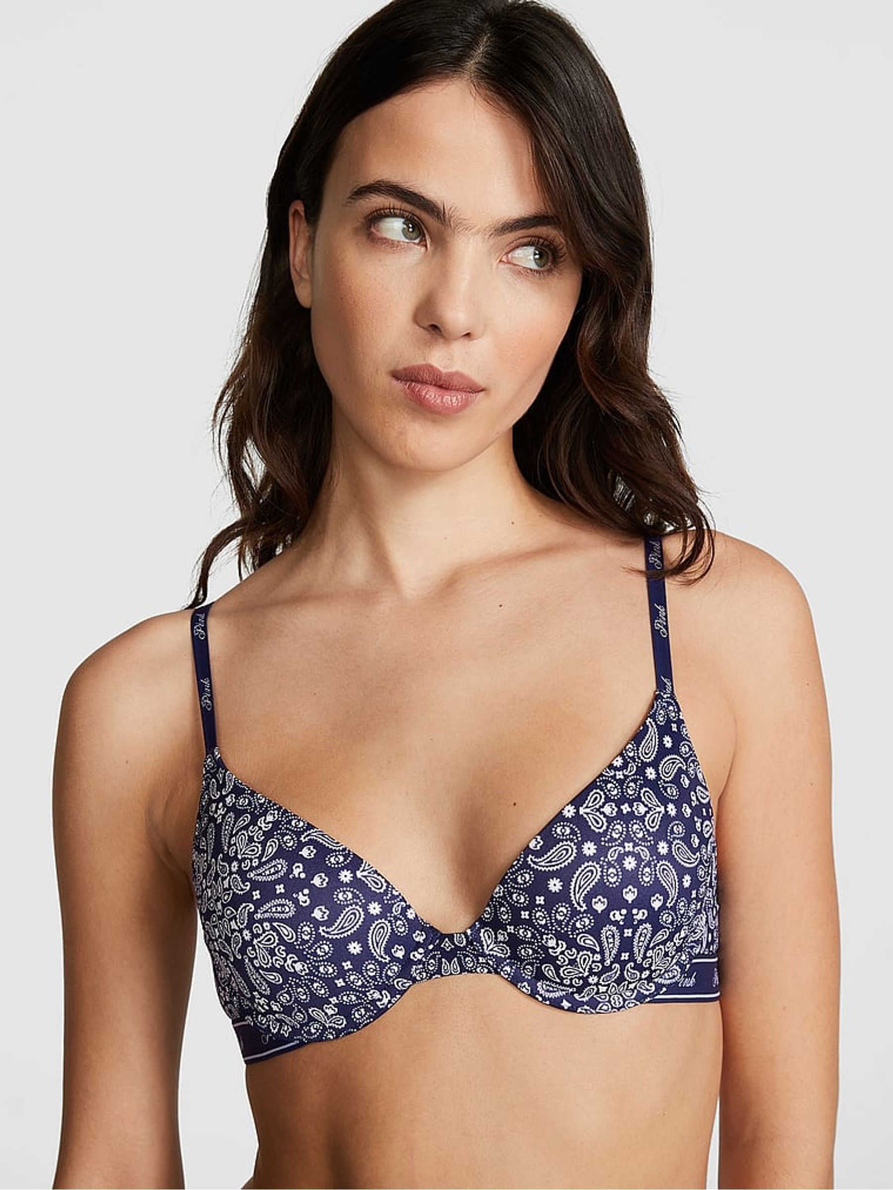 Blue Bandana Push Up Bra - Image 1 of 4