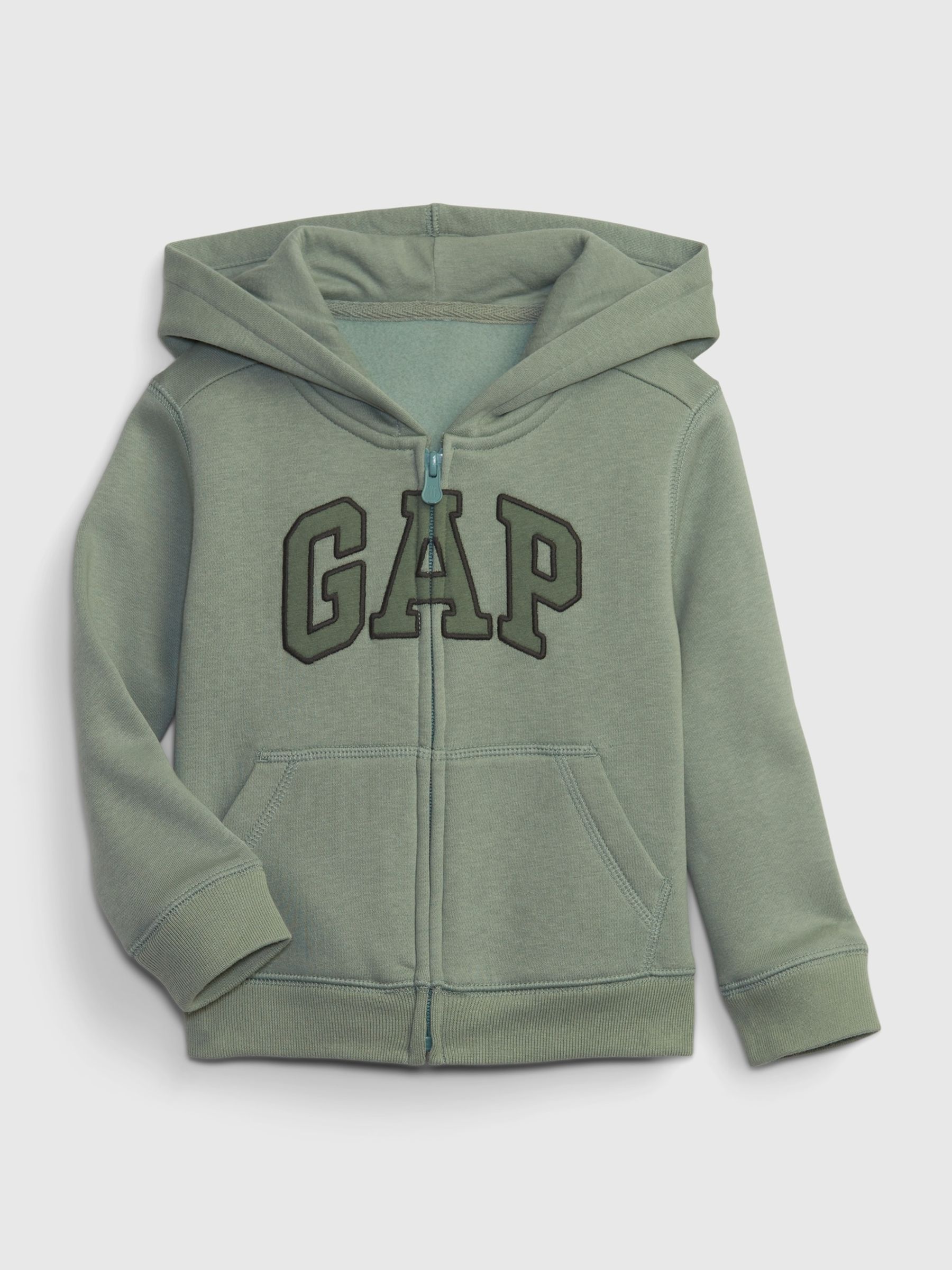 Green Logo Zip Up Hoodie (12mths-5yrs) - Image 1 of 2
