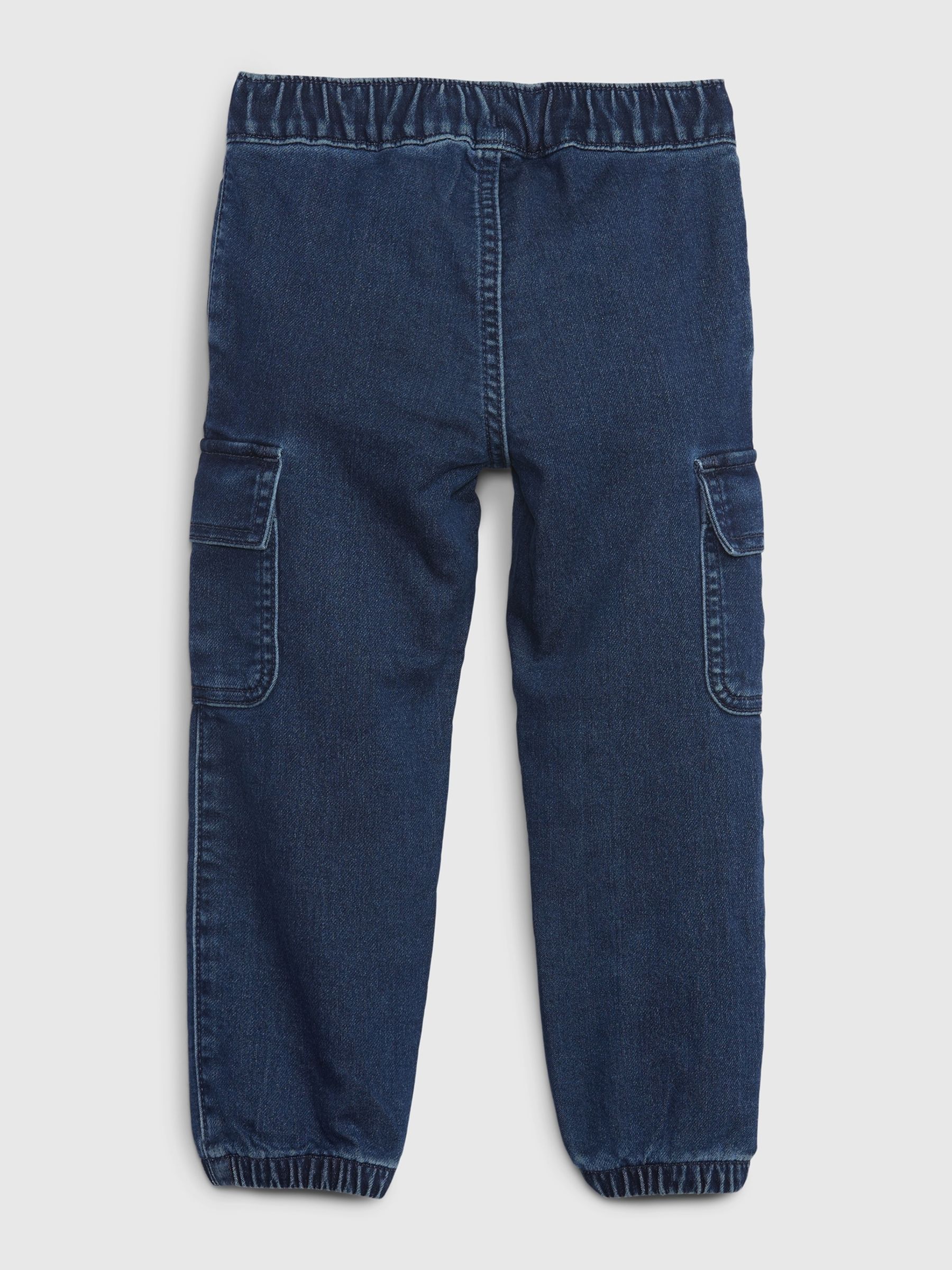 Blue Denim Cargo Joggers with Washwell (12mths-5yrs) - Image 2 of 3