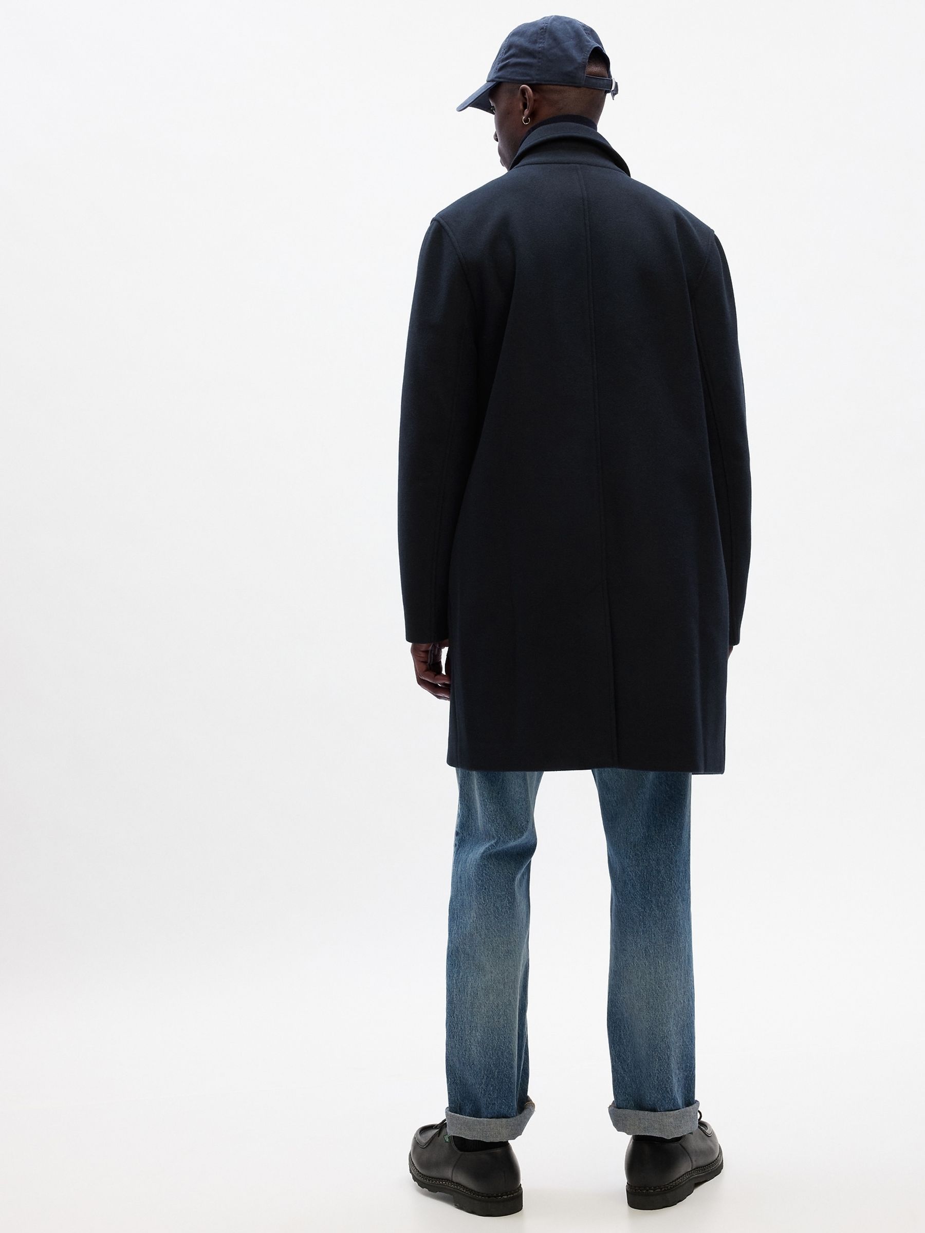 Blue Relaxed Longline Topcoat - Image 2 of 3