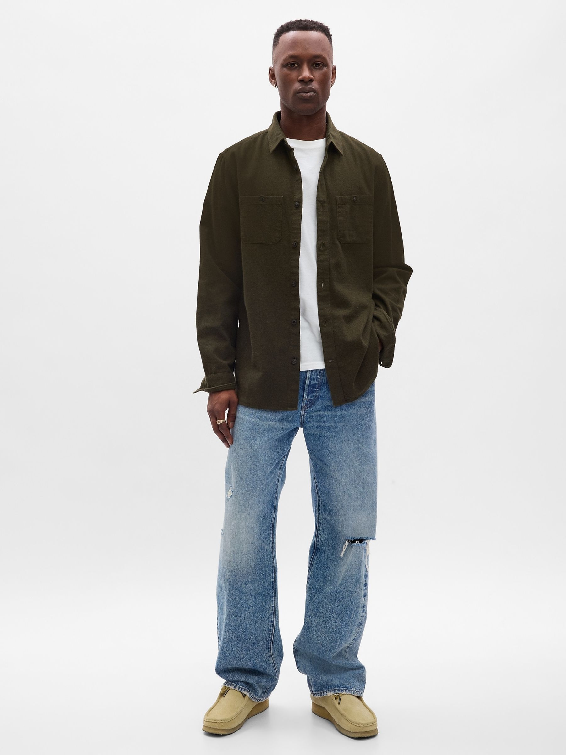 Light Wash Blue 90s Loose Organic Cotton Jeans - Image 1 of 4