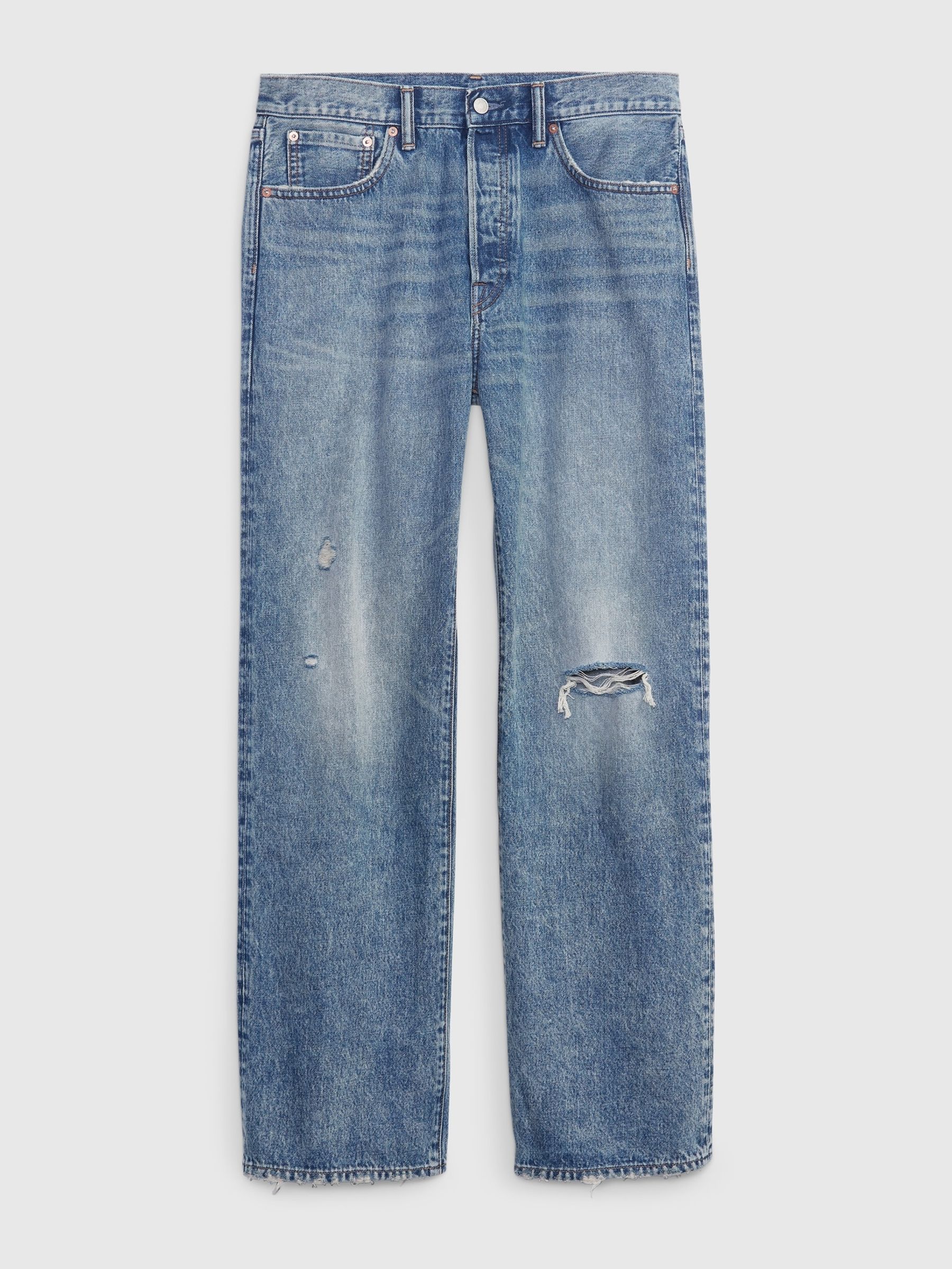 Light Wash Blue 90s Loose Organic Cotton Jeans - Image 4 of 4