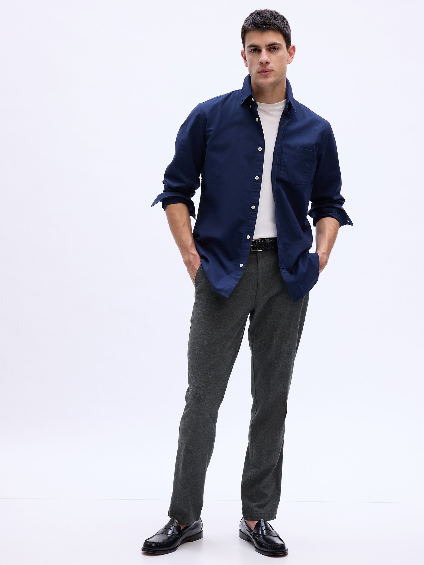Black Slim Twill Tailored Trousers - Image 1 of 4