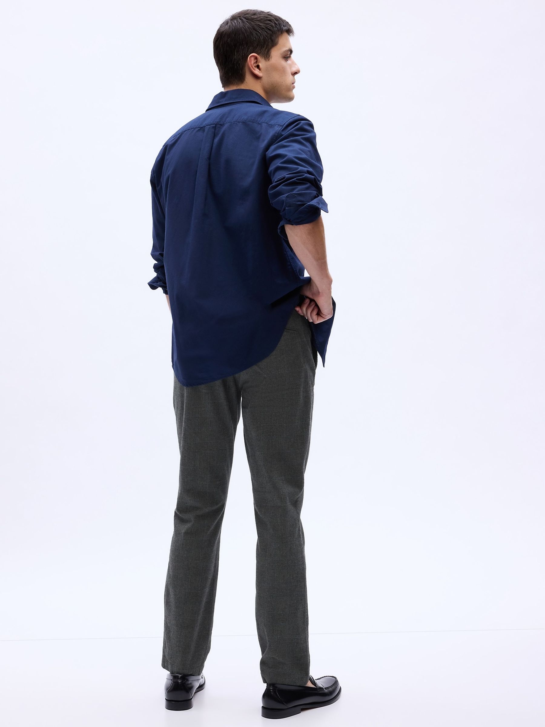 Black Slim Twill Tailored Trousers - Image 2 of 4