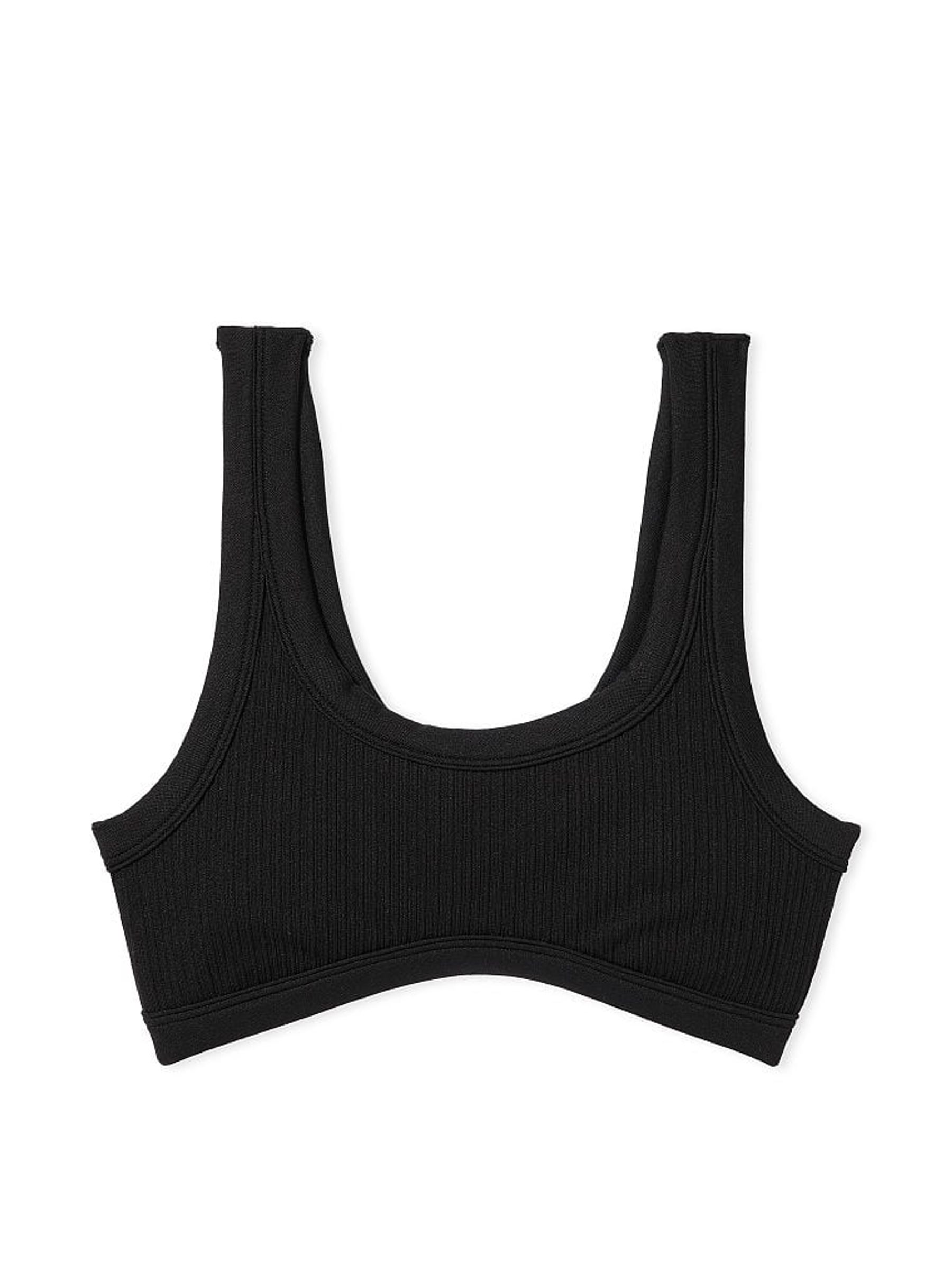 Pure Black Seamless Low Impact Sports Bra - Image 3 of 3