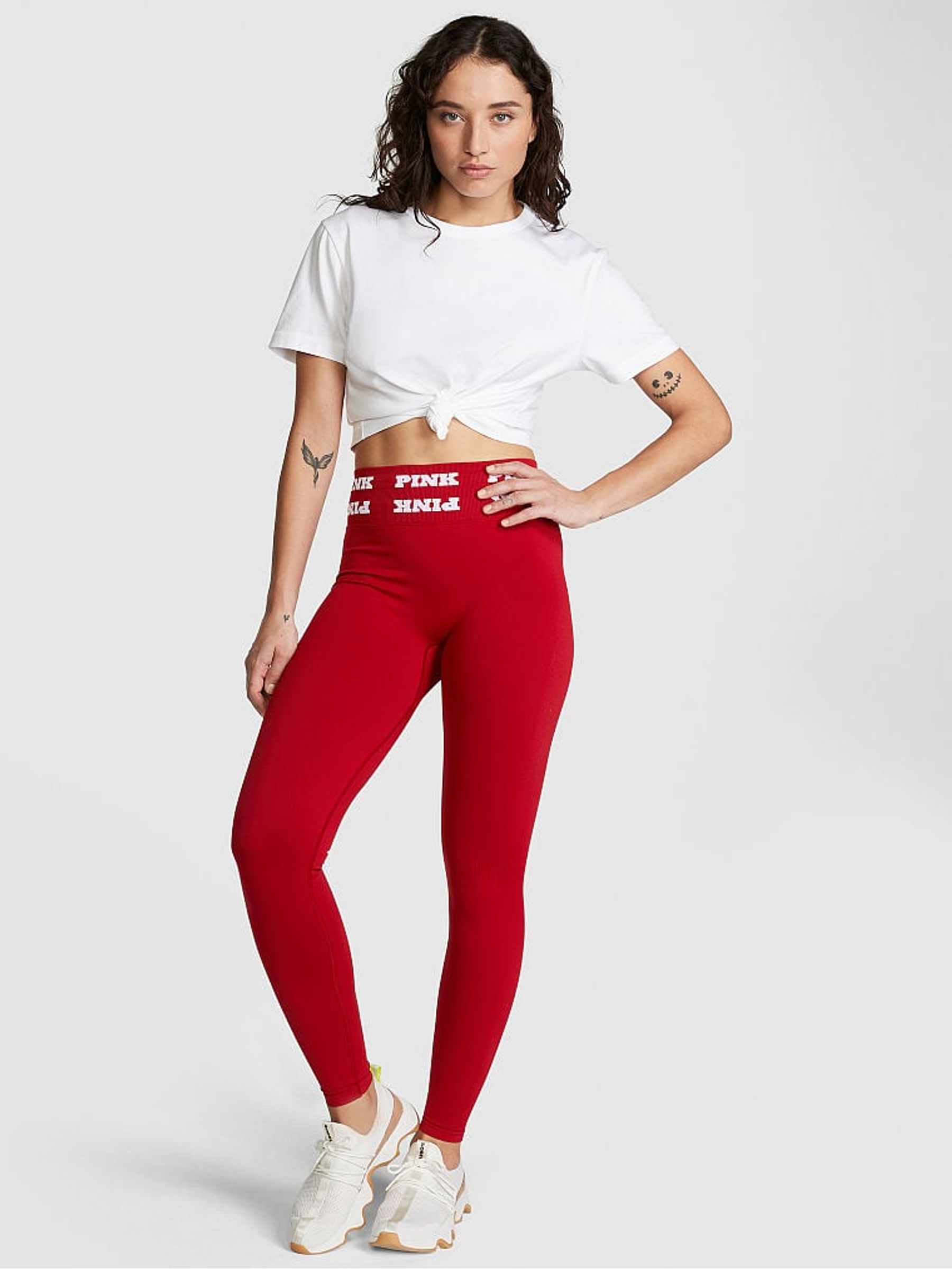 Red Laquer Logo Seamless Legging - Image 1 of 4