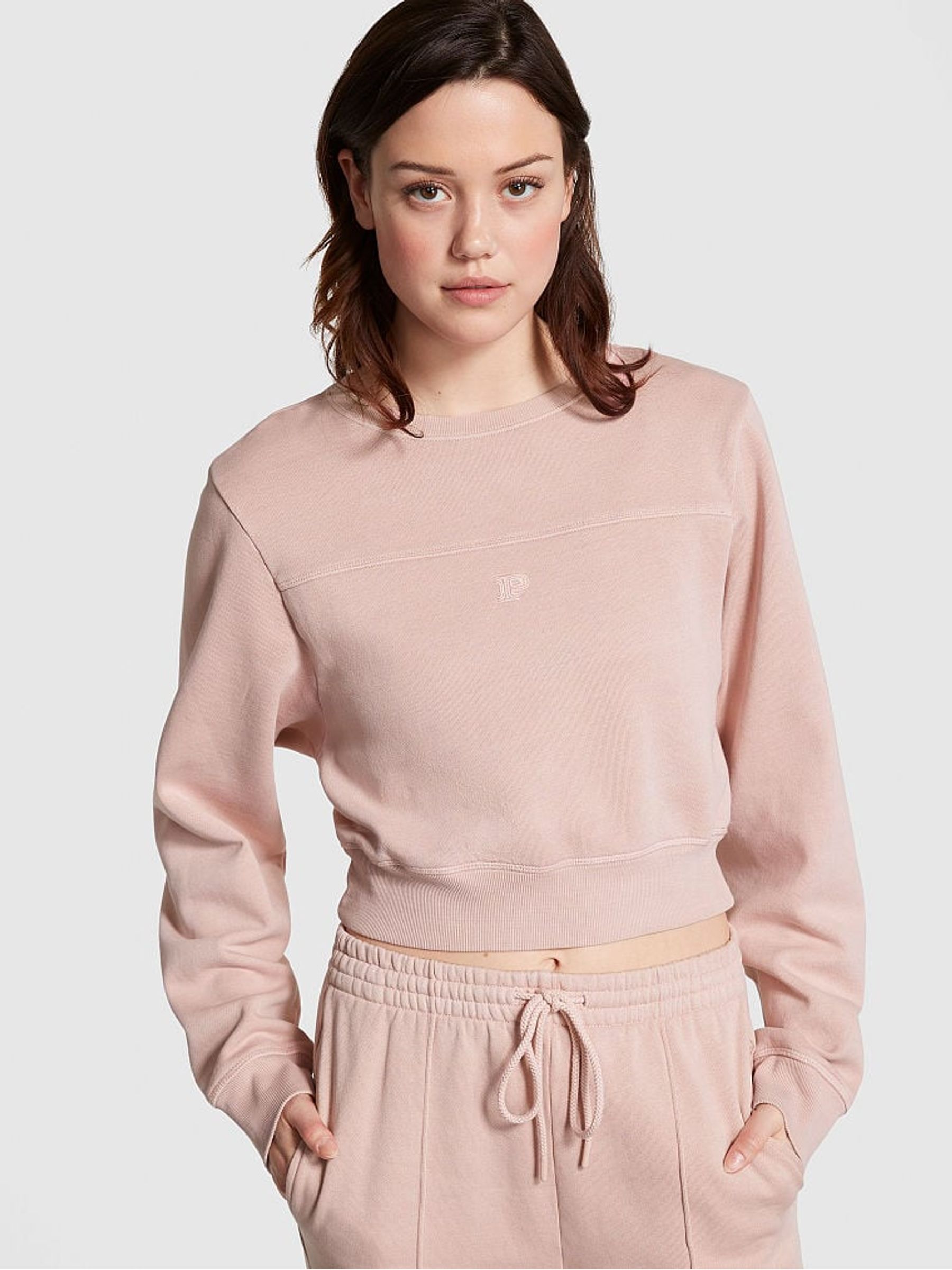 Wanna Be Pink Fleece Crewneck Sweatshirt - Image 1 of 3