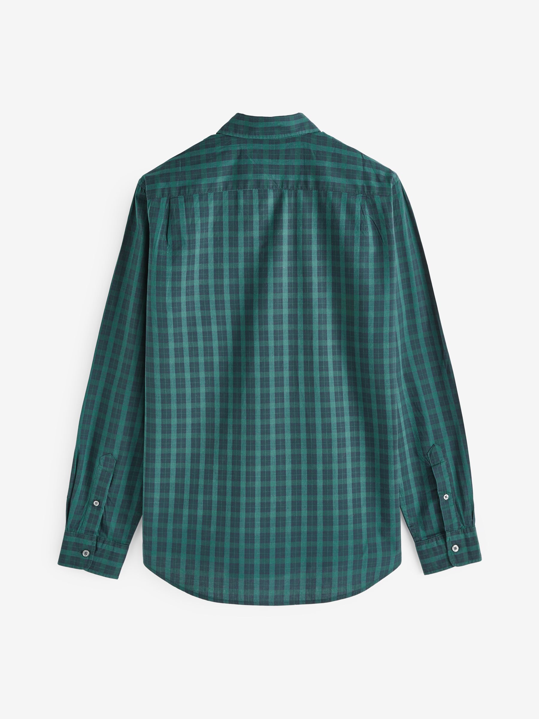 Dark Green Long Sleeve Pocket Button Up Shirt - Image 2 of 3