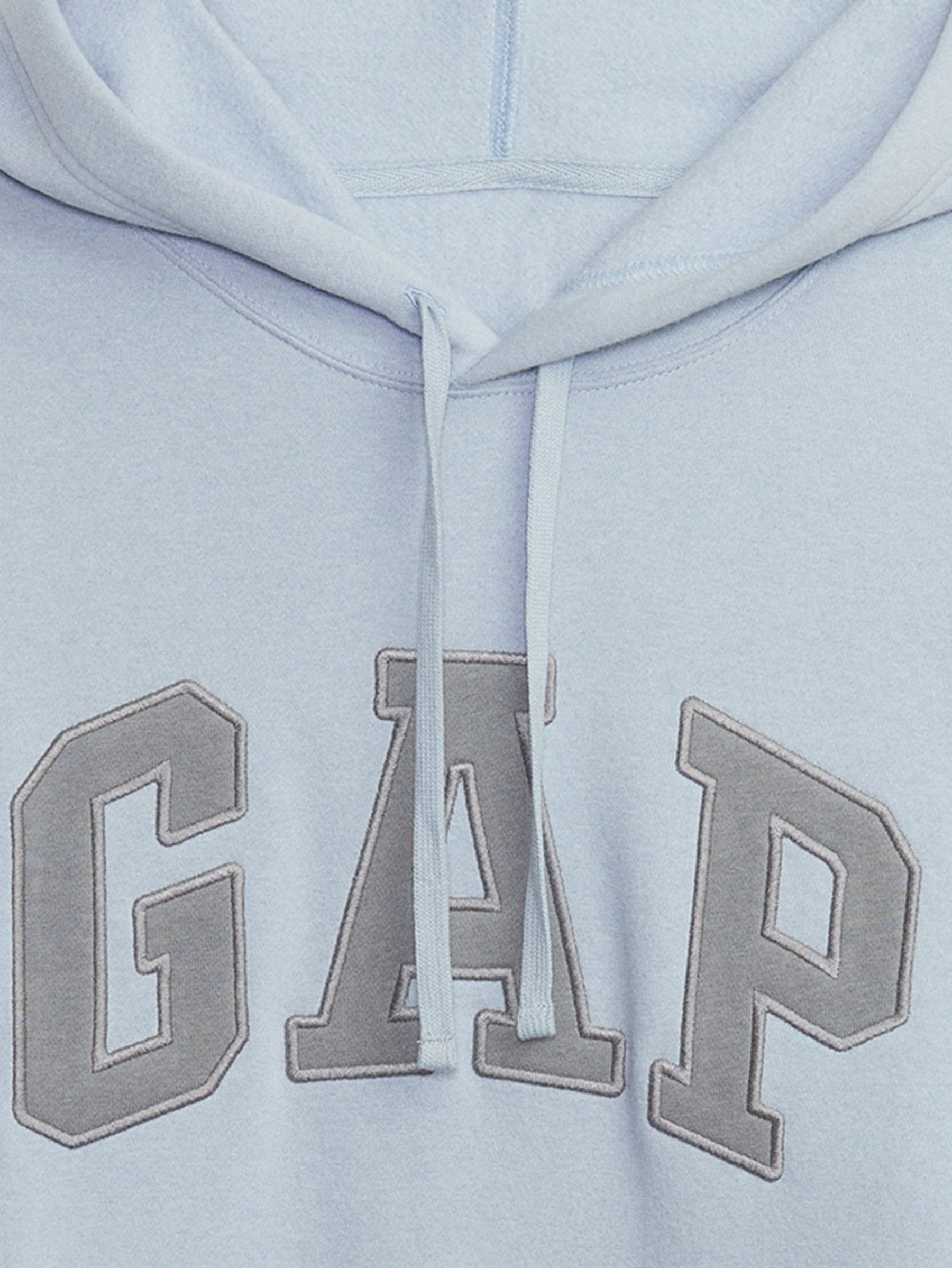 Light Blue and Grey Logo Hoodie - Image 4 of 4