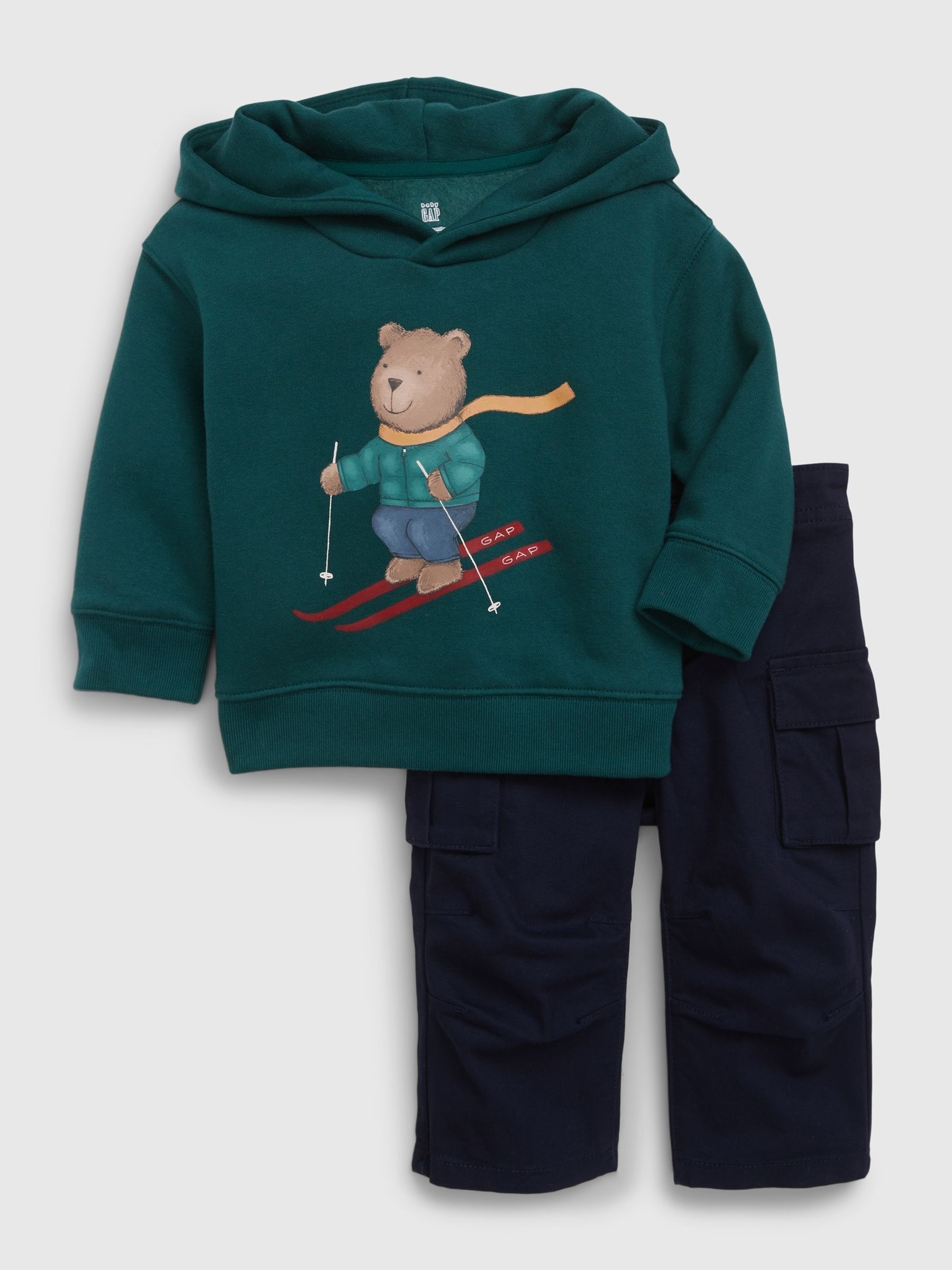 Green Brannan Bear Hoodie & Trouser Set (Newborn - 24mths) - Image 1 of 1