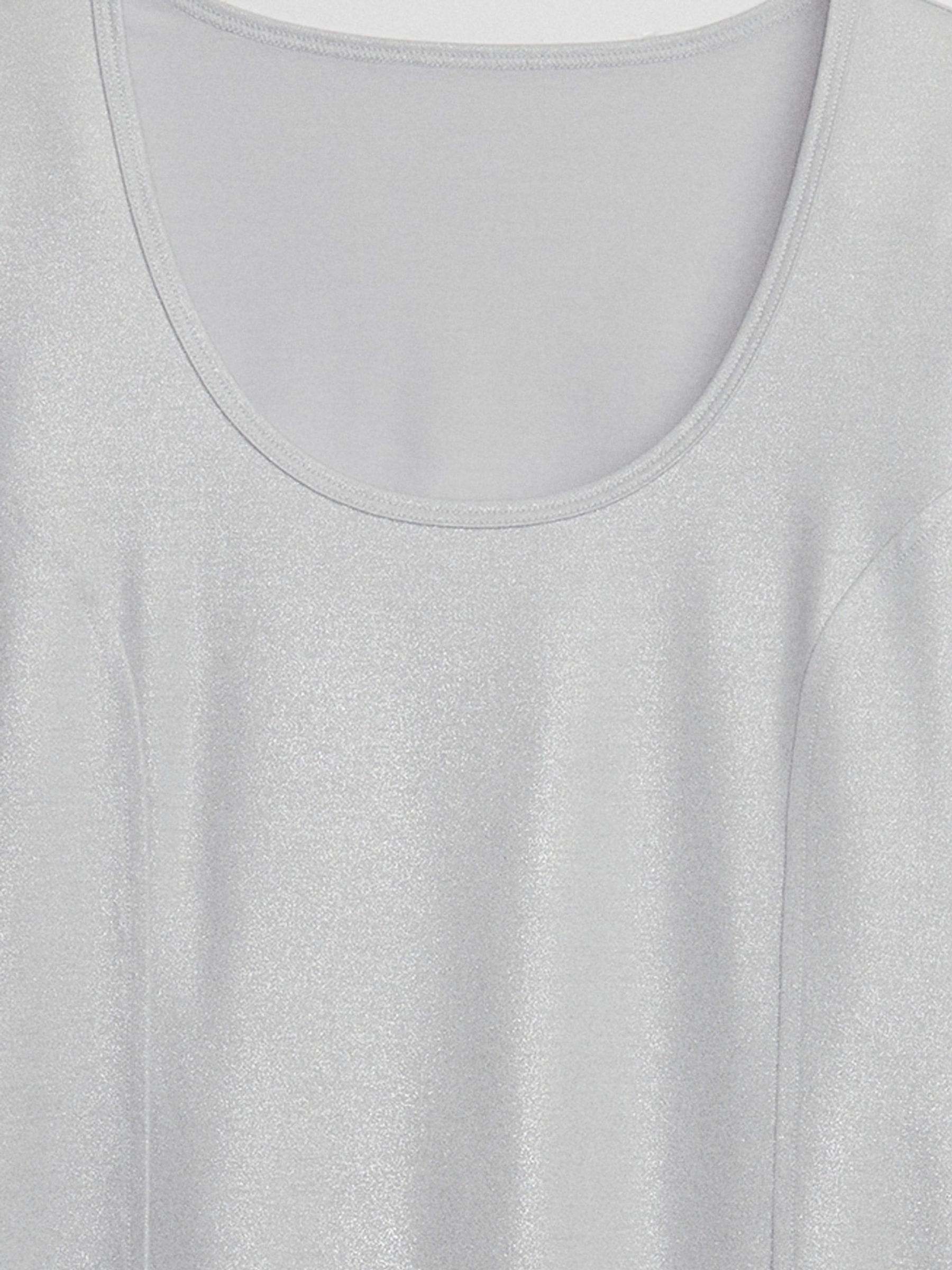 Silver CoolDry Fitted Long Sleeve Scoop Neck T-Shirt - Image 4 of 4