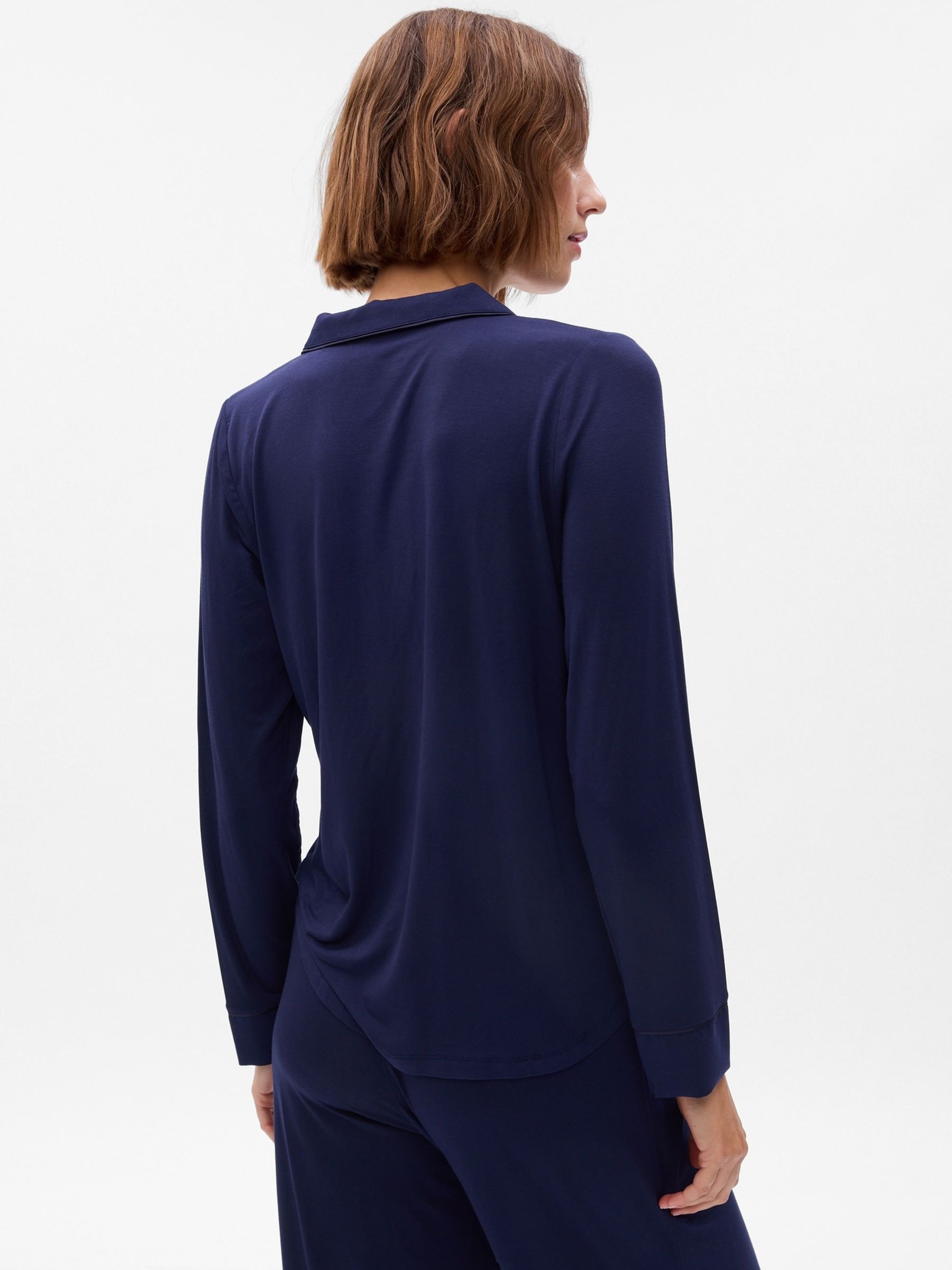Navy Truesleep Long Sleeve Pyjama Top - Image 2 of 2