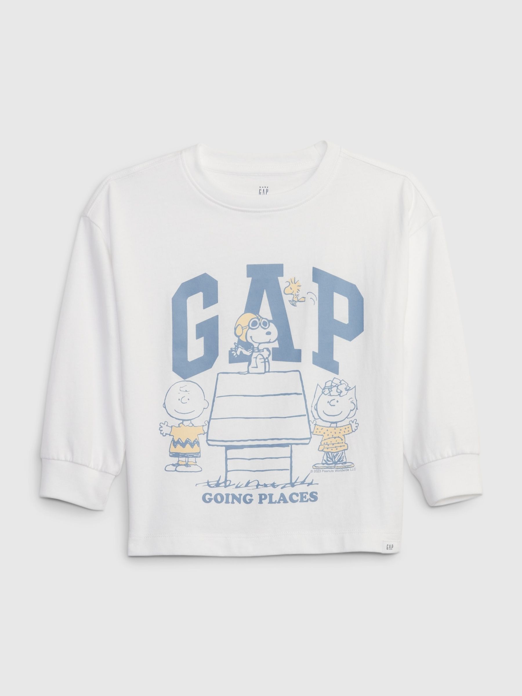 White Peanuts Graphic Long Sleeve Crew Neck T-Shirt (12mths-5yrs) - Image 1 of 1