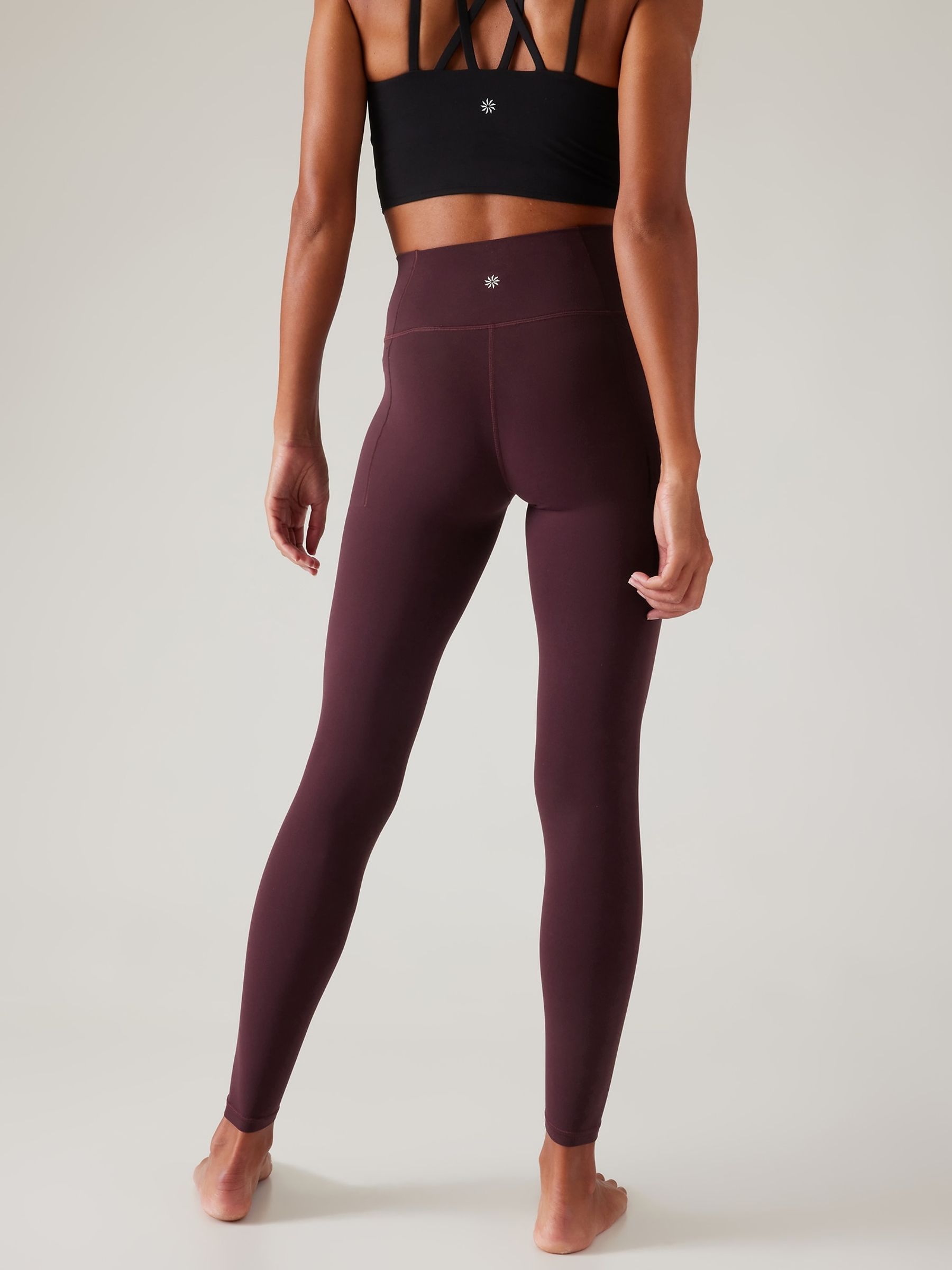 Athleta Burgundy Transcend Stash Leggings - Image 2 of 5