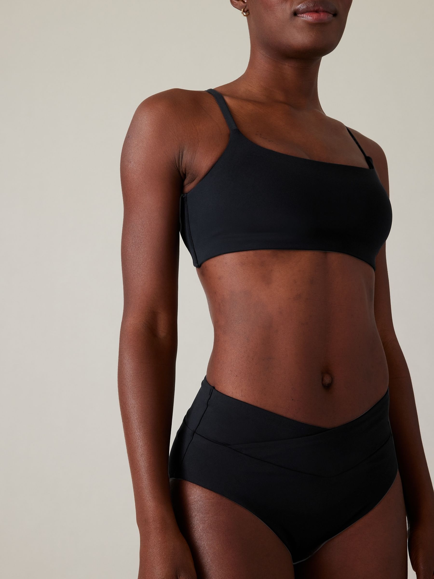 Athleta Black High Waist Crossover Bikini Bottoms - Image 4 of 5