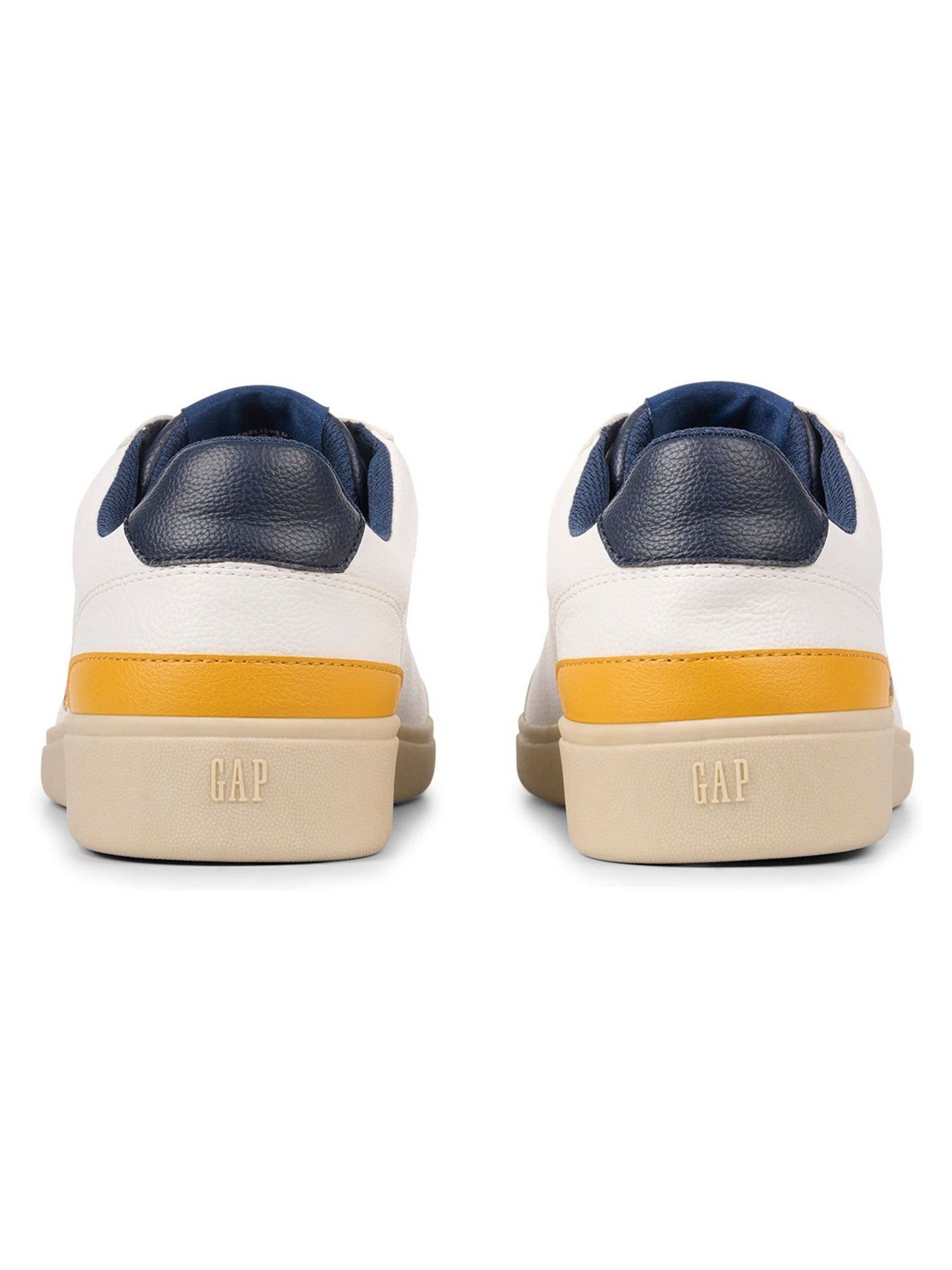 White, Yellow and Navy Seattle Low Top G Trainers - Image 3 of 6